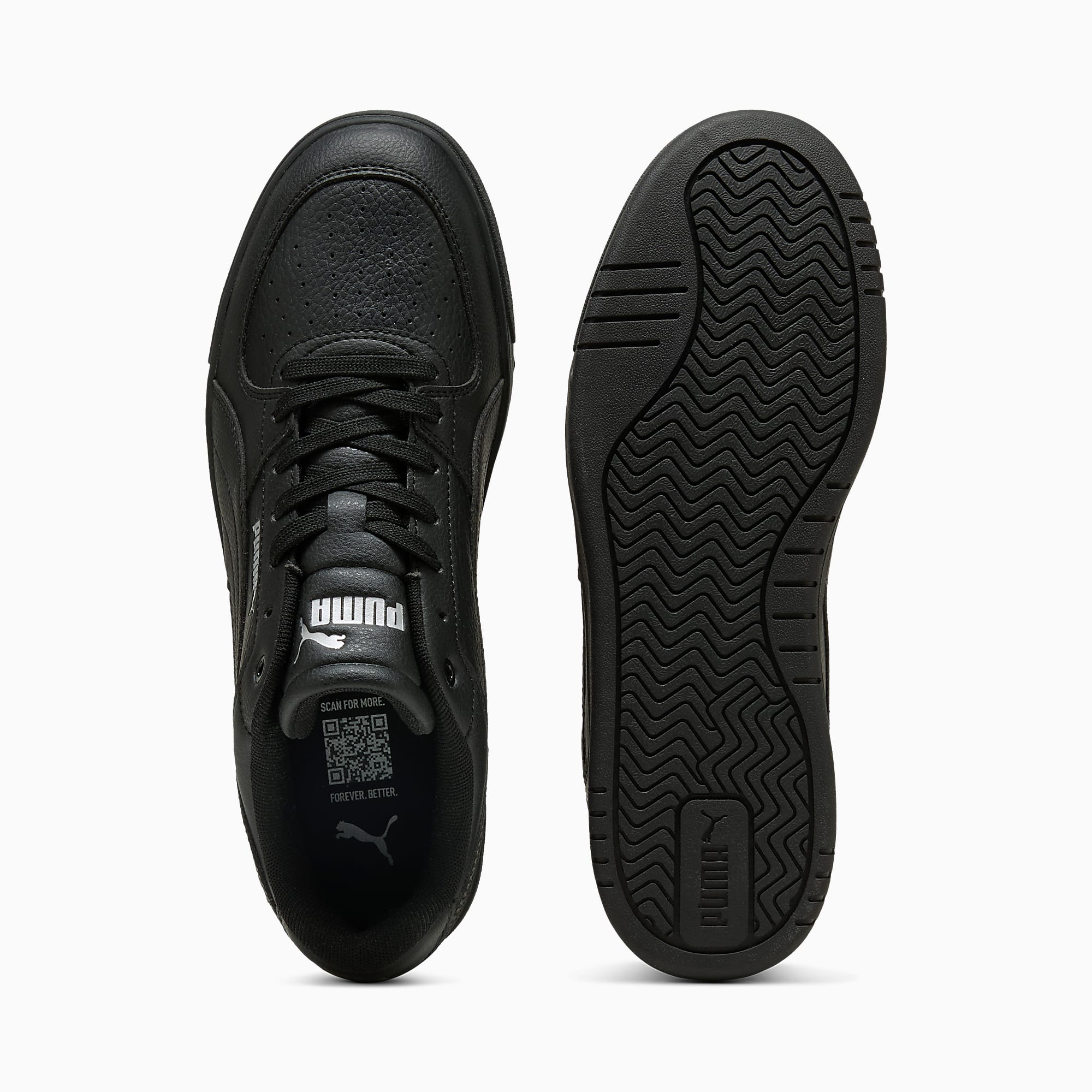 PUMA Caven UNISEX Ayakkabı - Puma Black-Puma Silver-Puma White - 409170_02 - Görsel 4