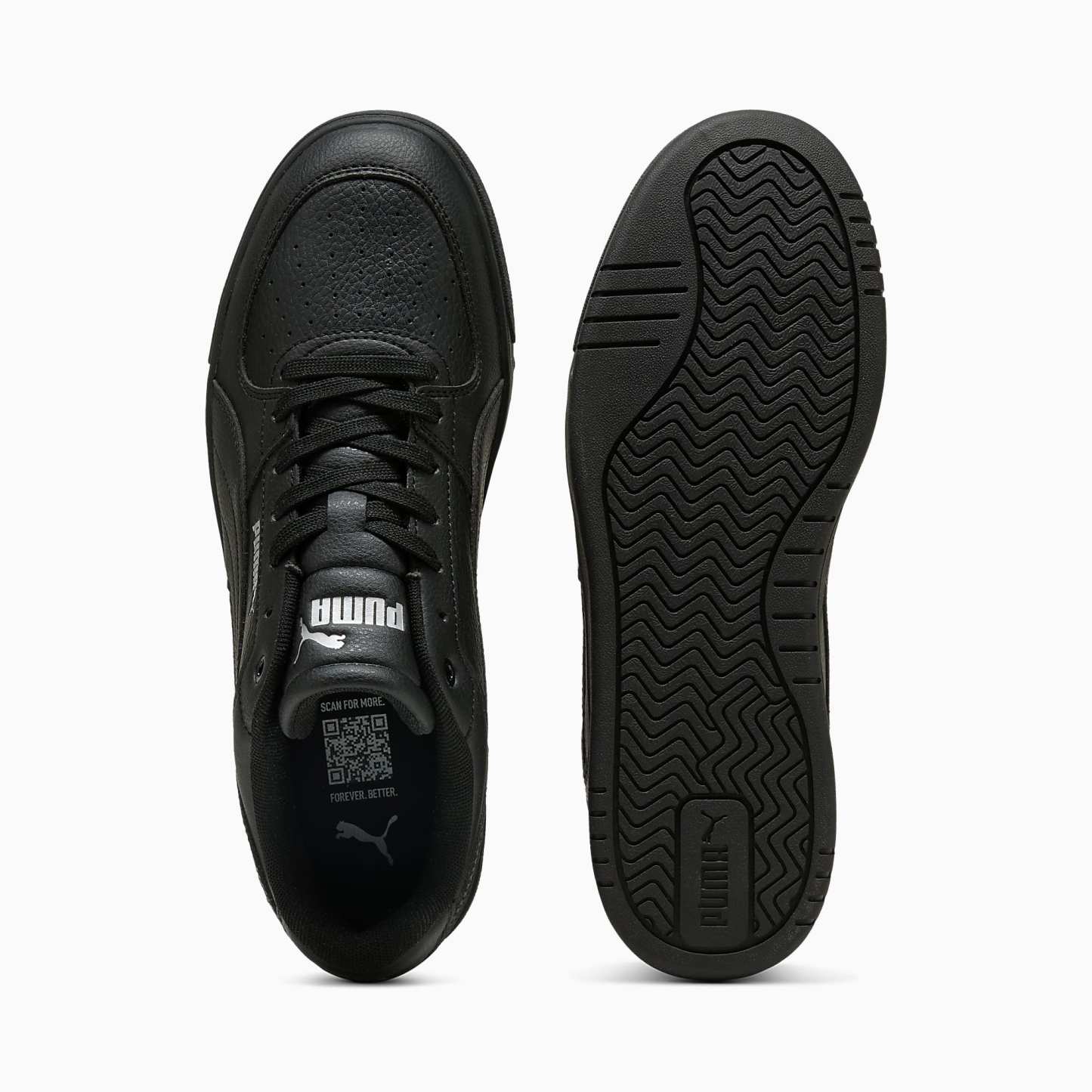 PUMA Caven UNISEX Ayakkabı - Puma Black-Puma Silver-Puma White - 409170_02 - Görsel 4