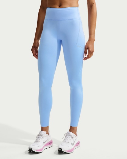 Nike Swift Yüksek Belli Bilek Üstü Cepli Kadın Koşu Taytı - Aluminum