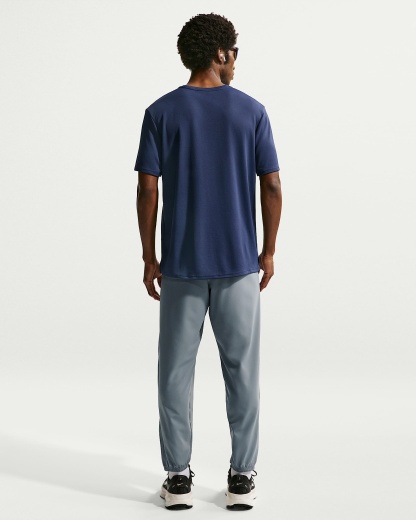 Nike Miler Dri-FIT Kısa Kollu Erkek Koşu Üstü - Midnight Navy/Obsidian