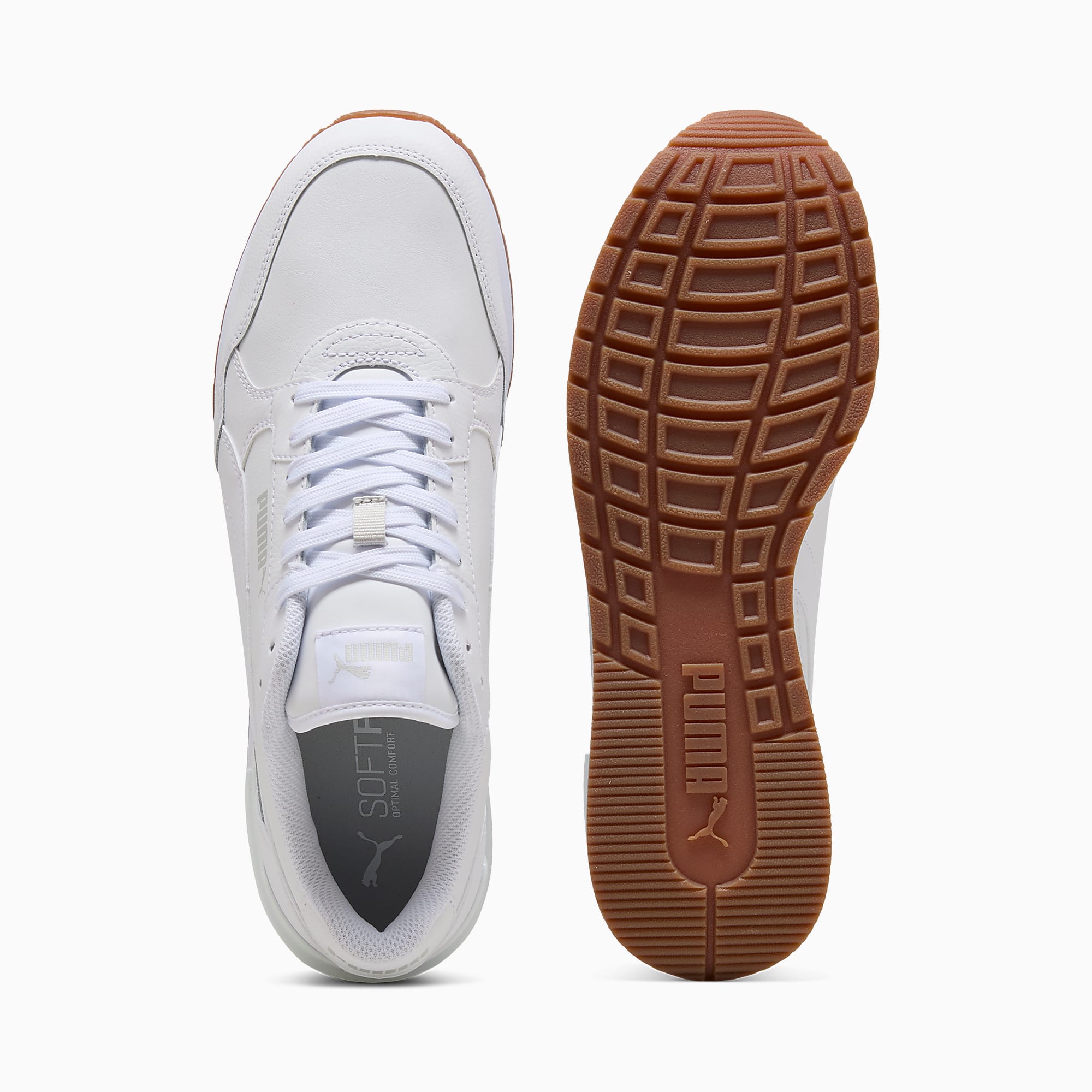ST Runner v4 UNISEX Ayakkabı - PUMA White-Glacial Gray-Gum - 399068_13 - Görsel 4