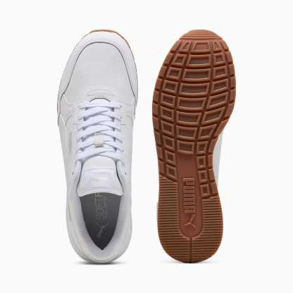 ST Runner v4 UNISEX Ayakkabı - PUMA White-Glacial Gray-Gum - 399068_13 - Görsel 4