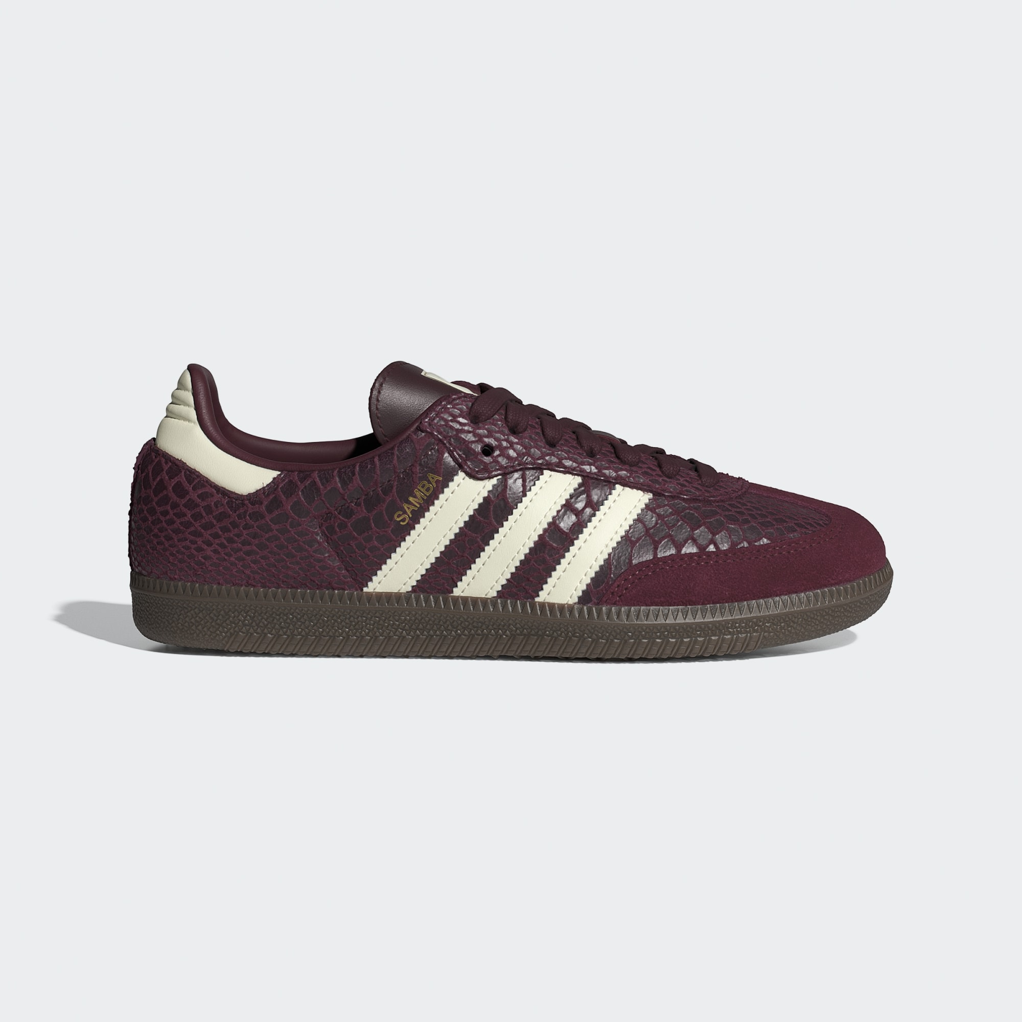 SAMBA OG YILAN DESENLİ AYAKKABI - Maroon / Cream White / Gold Metallic - IH3979 - Görsel 1