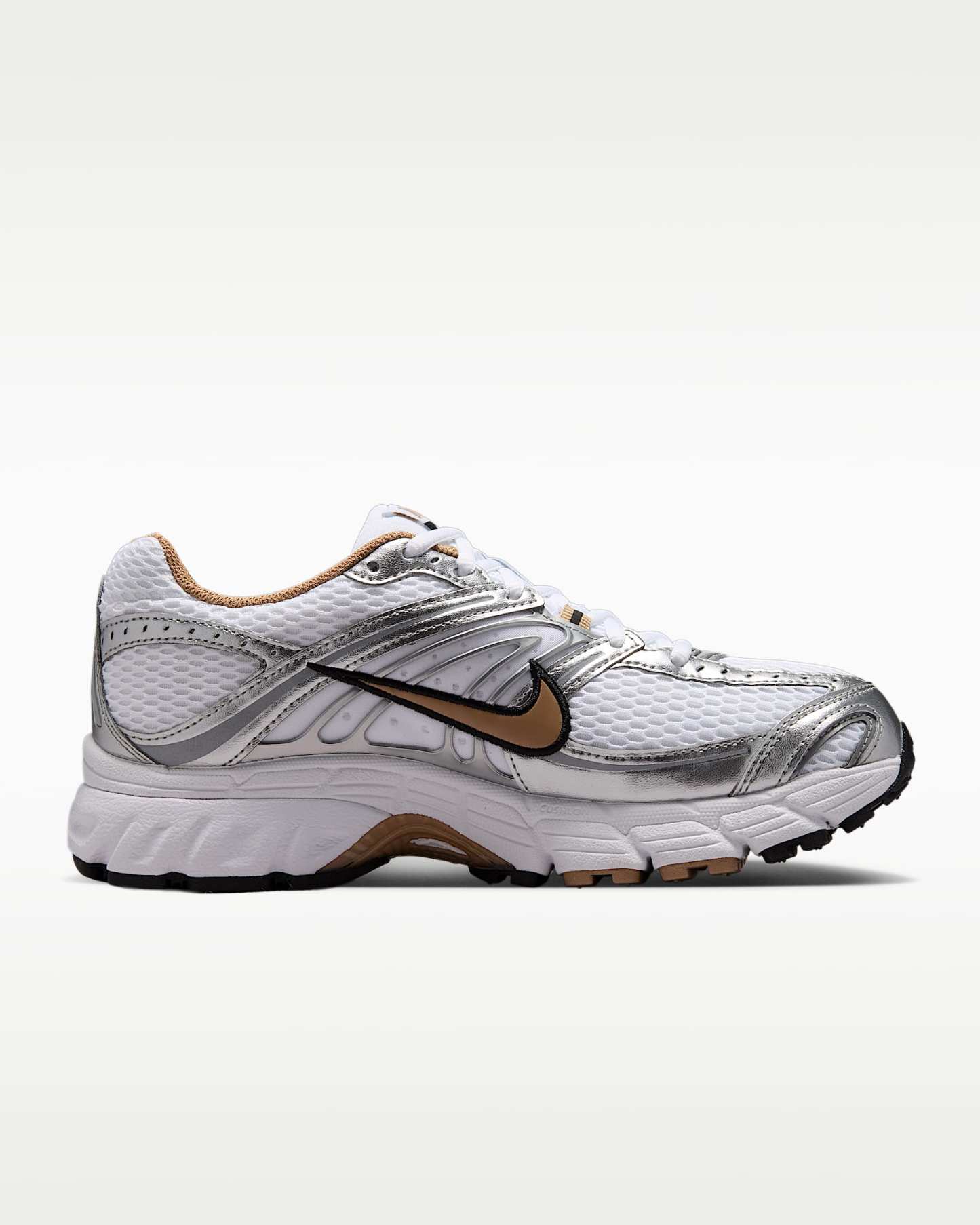Yansıtıcı Vurgulara Sahip Nike Air Max Moto 2K Kadın Ayakkabısı - Beyaz/Metallic Silver/Siyah/British Khaki