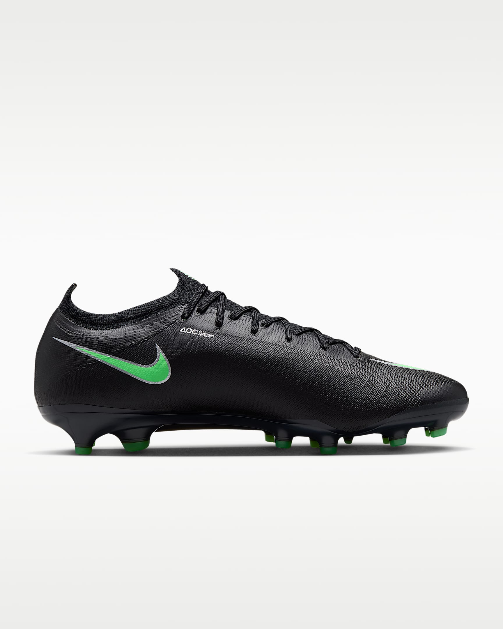 Nike Mercurial Vapor 17 Elite Düşük Bilekli Suni Çim Kramponu - Siyah/Siyah/Illusion Green