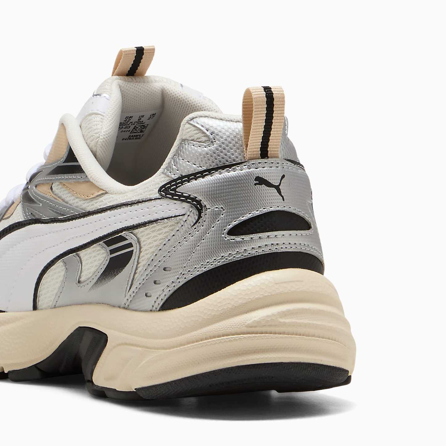 MILENIO Tech UNISEX Ayakkabı - Warm White-PUMA White-PUMA Silver - 402623_03 - Görsel 3