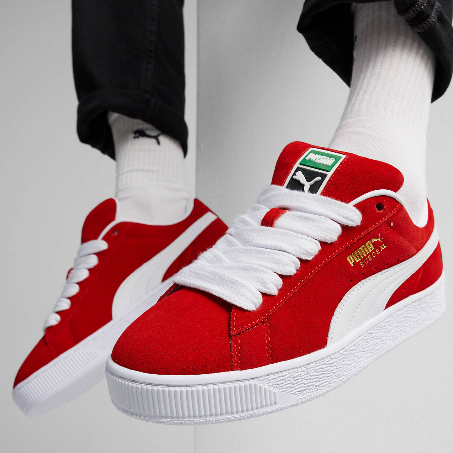 Suede XL Ayakkabı - For All Time Red-PUMA White - 395205_03 - Görsel 2