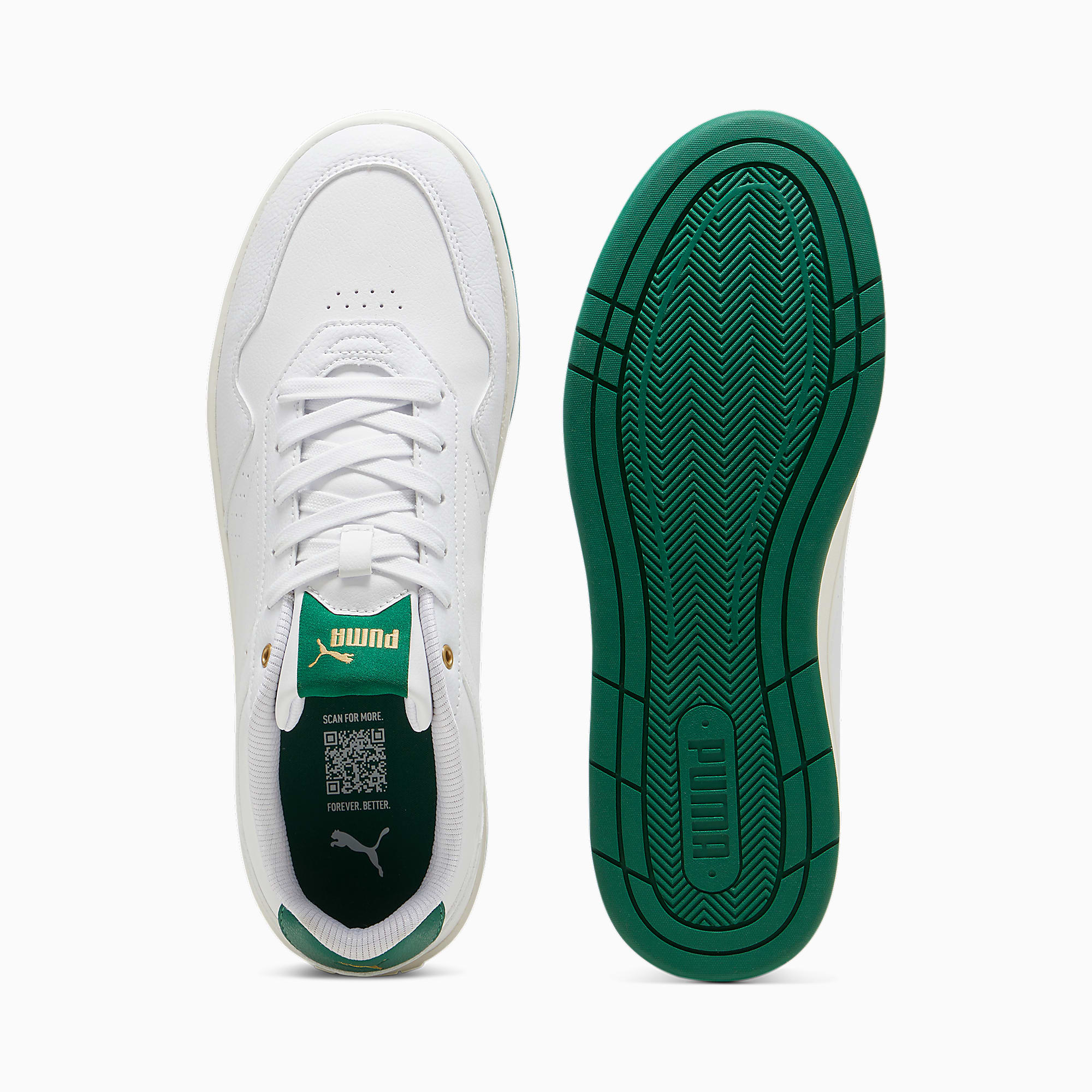 Court CLASSIC Ayakkabı - PUMA White-Vine-PUMA Gold - 395018_03 - Görsel 4