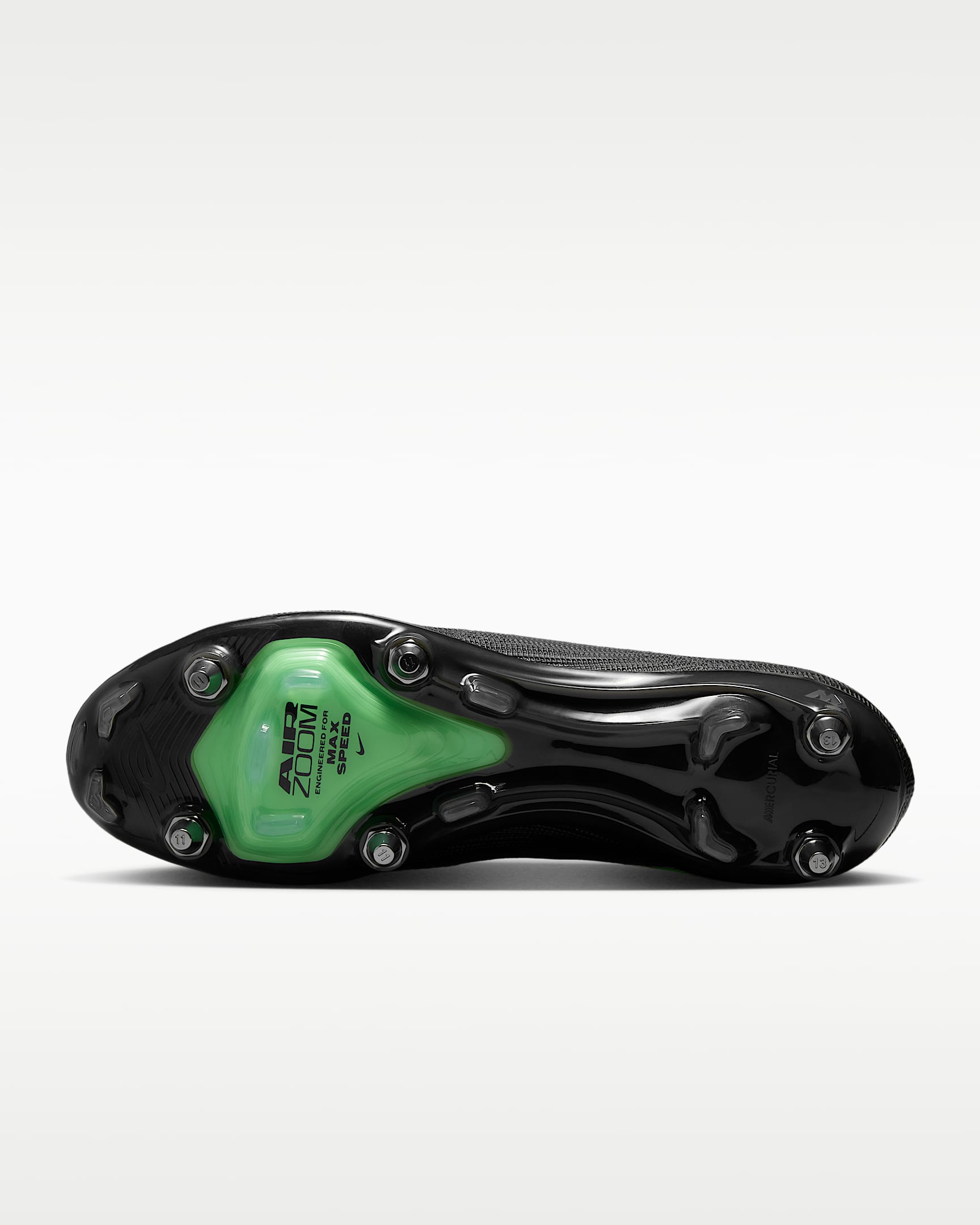 Nike Mercurial Superfly 11 Elite Düşük Bilekli Yumuşak Zemin Kramponu - Siyah/Siyah/Illusion Green