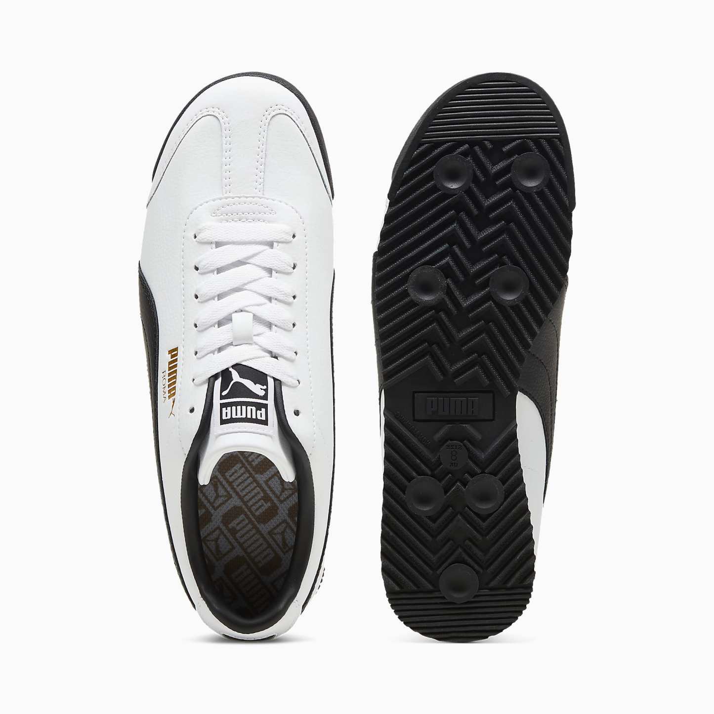 Roma 24 UNISEX Ayakkabı - Puma White-Puma Black-Puma Team Gold - 396868_01 - Görsel 4