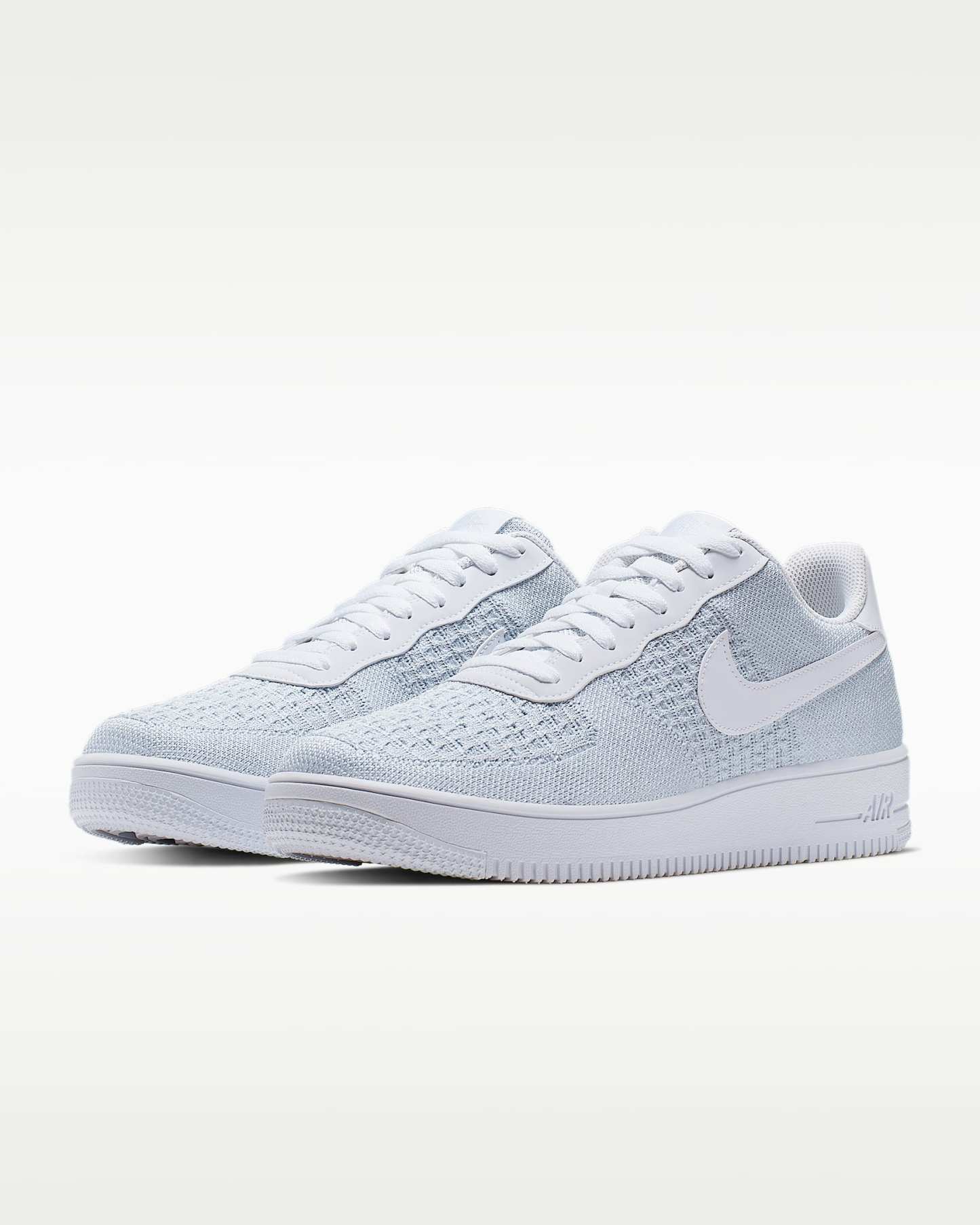 Nike Air Force 1 Flyknit 2.0 Ayakkabı - Beyaz/Pure Platinum/Beyaz/Pure Platinum