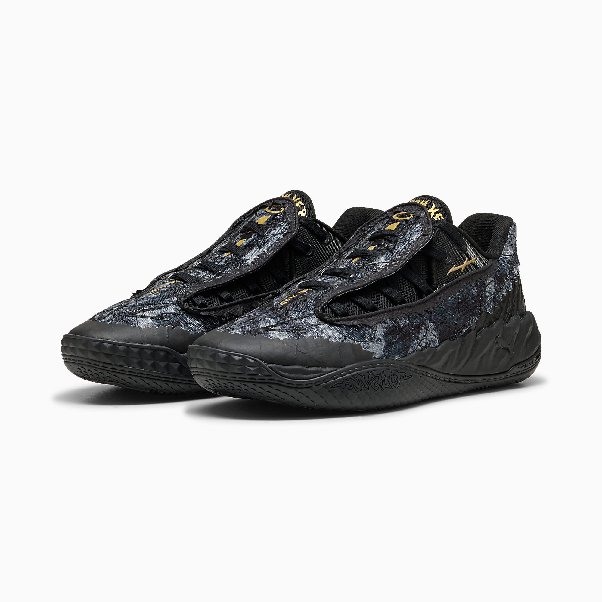 MB.05 Lo Team UNISEX Basketbol Ayakkabısı - PUMA Black-Moody Gray - 313266_04 - Görsel 4