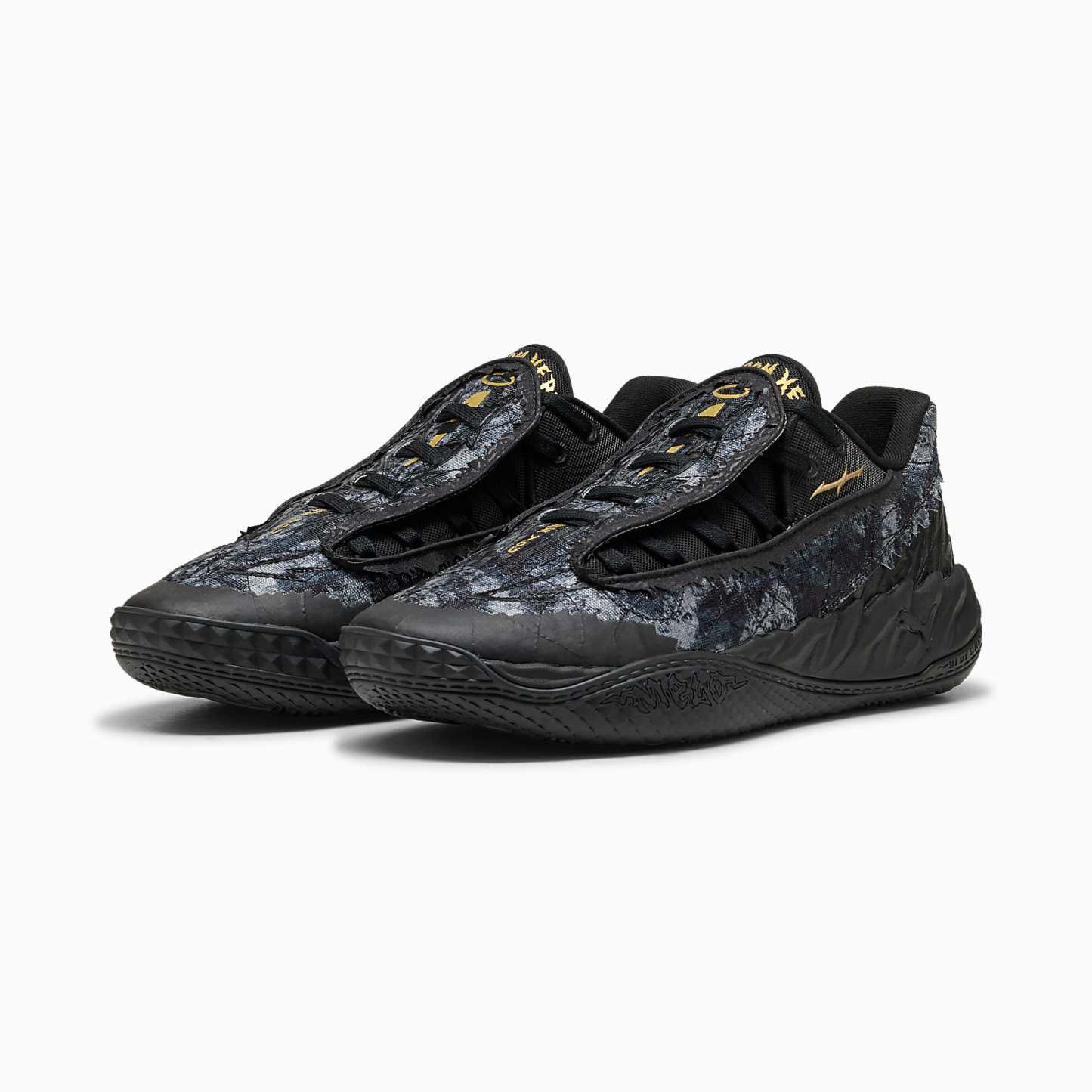 MB.05 Lo Team UNISEX Basketbol Ayakkabısı - PUMA Black-Moody Gray - 313266_04 - Görsel 4