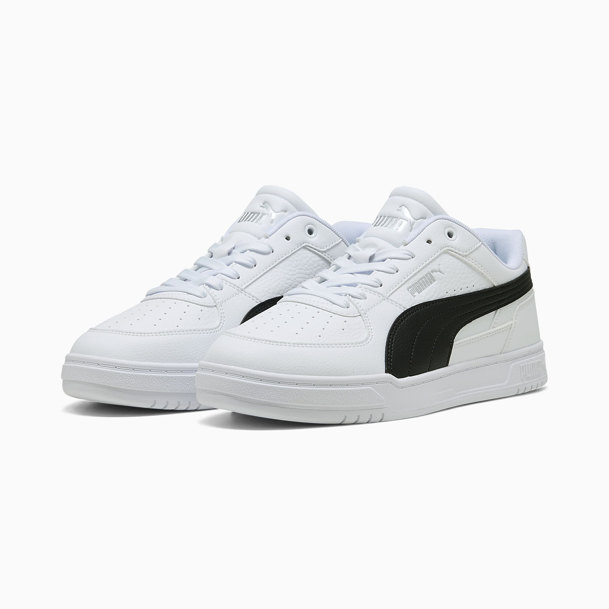 PUMA Caven UNISEX Ayakkabı - Puma White-Puma Black-Puma Silver - 409170_04 - Görsel 2