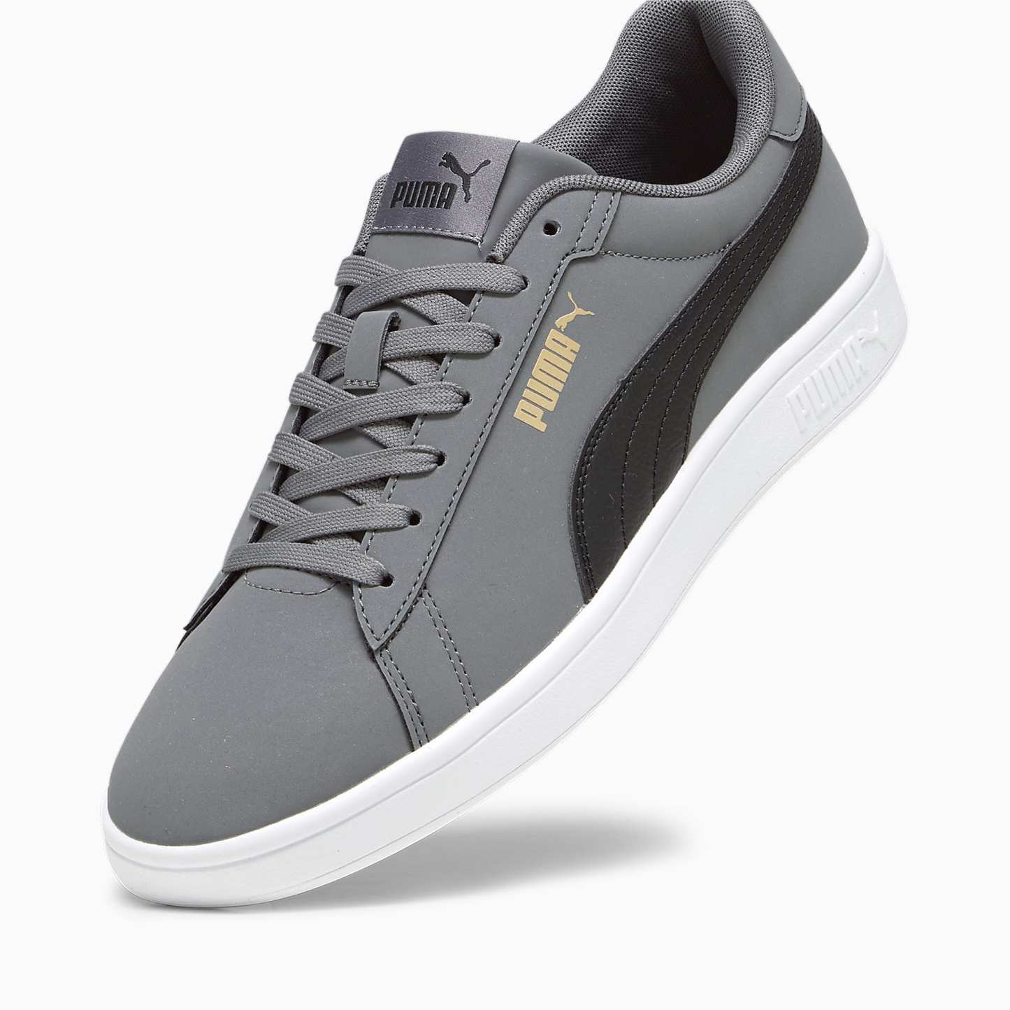 PUMA Smash 3.0 Buck Ayakkabı - Cool Dark Gray-PUMA Black-PUMA Gold-PUMA White - 392336_02 - Görsel 8