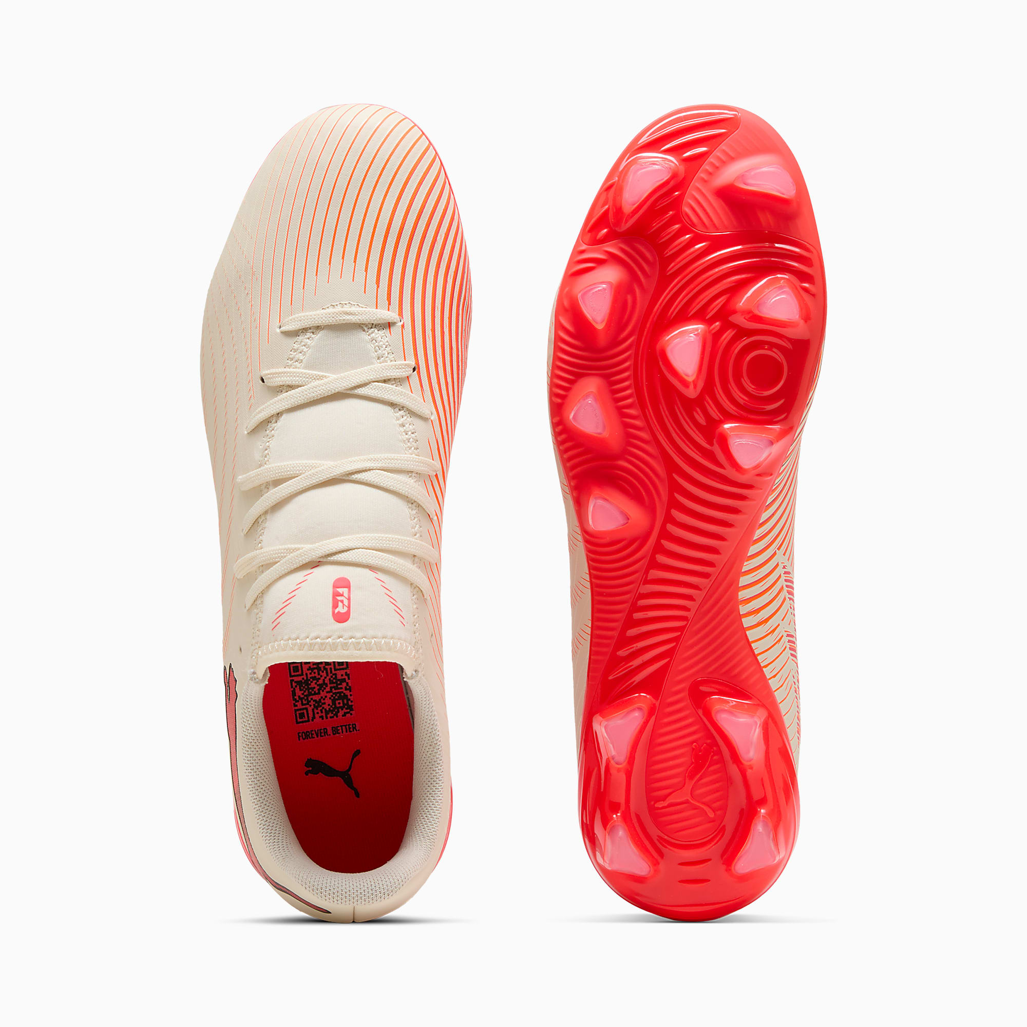 FUTURE 9 PLAY FG/AG UNISEX Krampon - Sugared Almond-PUMA White-Ultra Red-PUMA Black - 109170_01 - Görsel 4