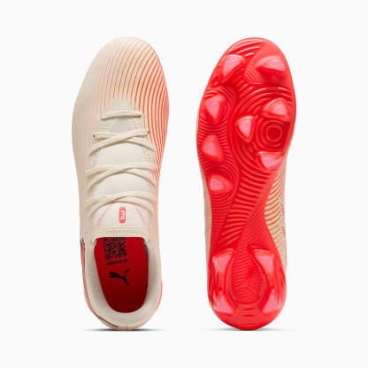 FUTURE 9 PLAY FG/AG UNISEX Krampon - Sugared Almond-PUMA White-Ultra Red-PUMA Black - 109170_01 - Görsel 4