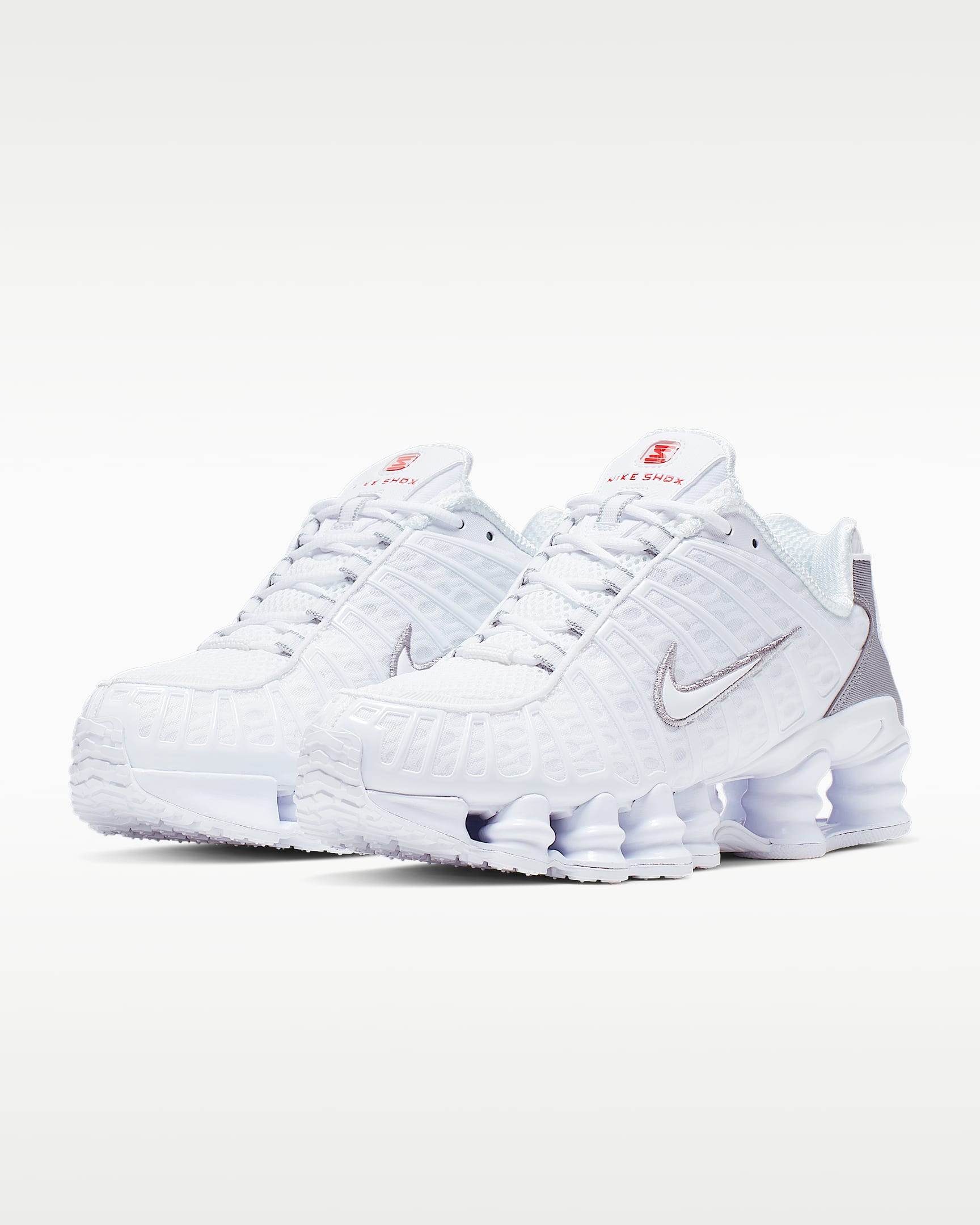 Nike Shox TL Kadın Ayakkabısı - Beyaz/Metallic Silver/Max Orange/Beyaz