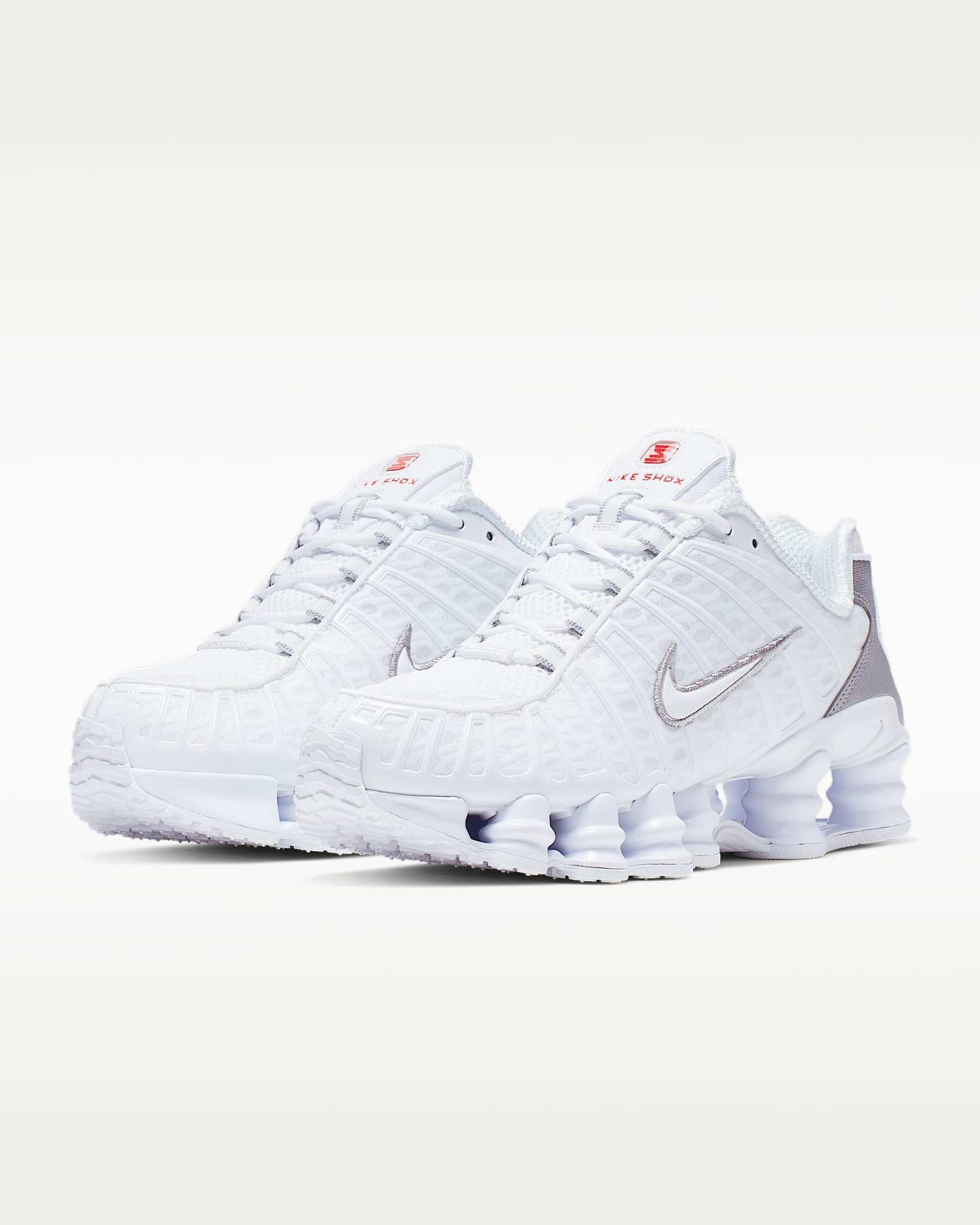 Nike Shox TL Kadın Ayakkabısı - Beyaz/Metallic Silver/Max Orange/Beyaz
