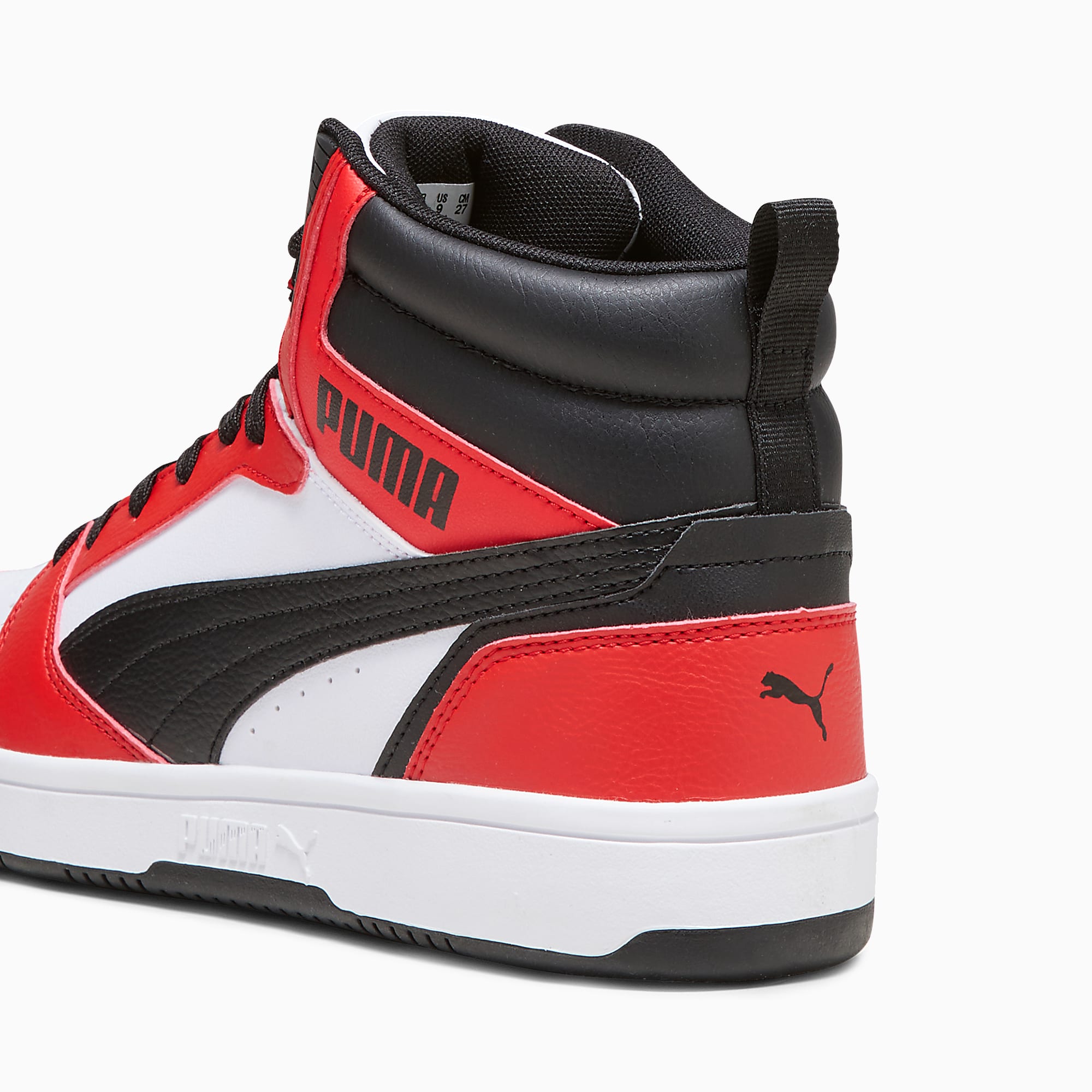 Rebound Ayakkabı - PUMA White-PUMA Black-For All Time Red - 392326_04 - Görsel 5