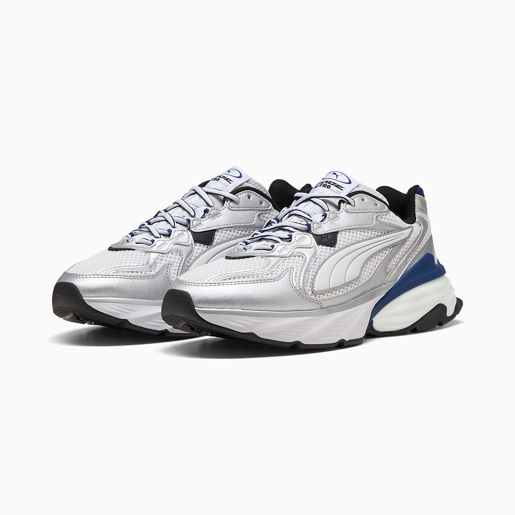 PUMA Fade UNISEX Ayakkabı - PUMA Silver-PUMA White-Blue Jewel - 406203_08 - Görsel 4