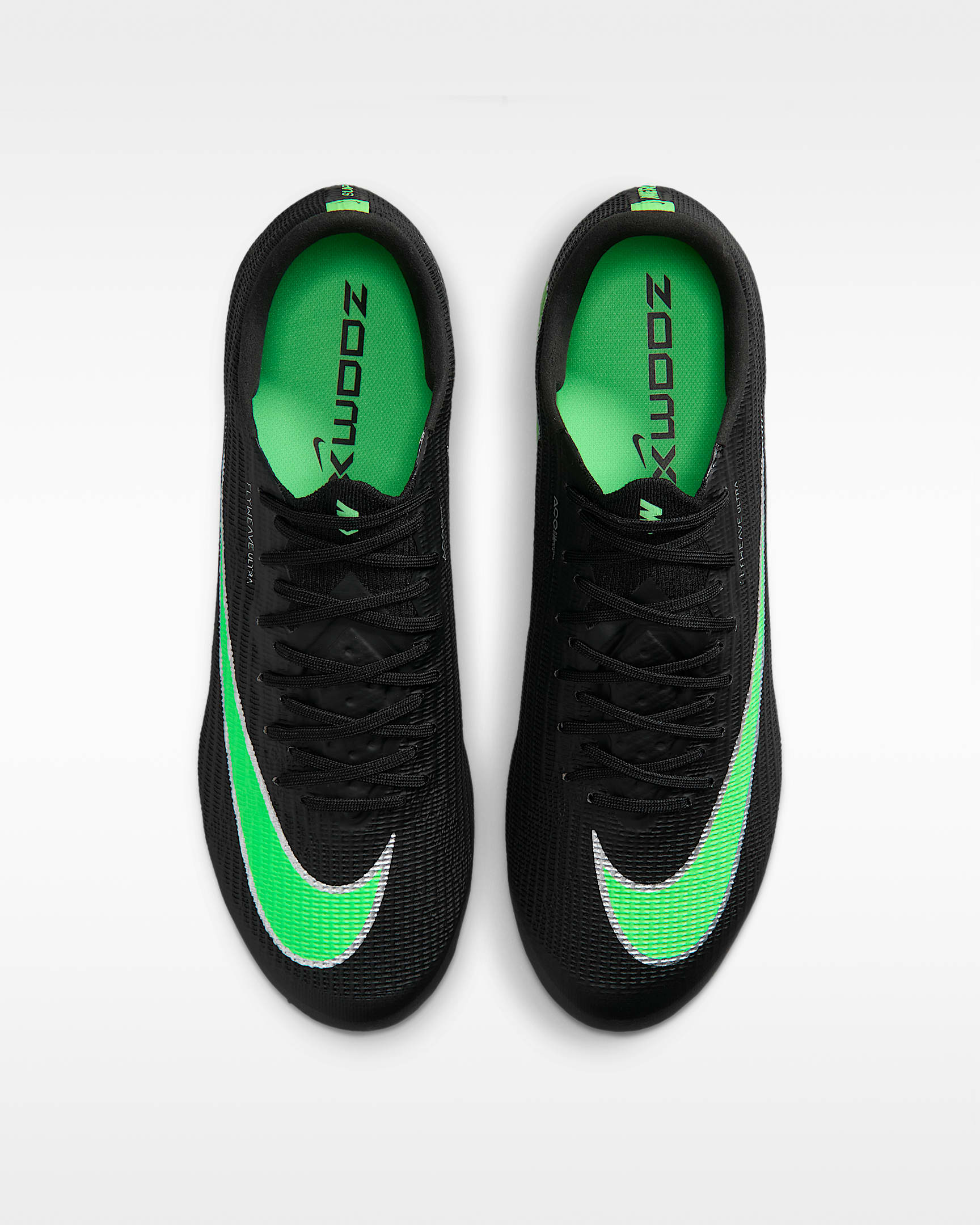 Nike Mercurial Superfly 11 Elite Düşük Bilekli Suni Çim Kramponu - Siyah/Siyah/Illusion Green