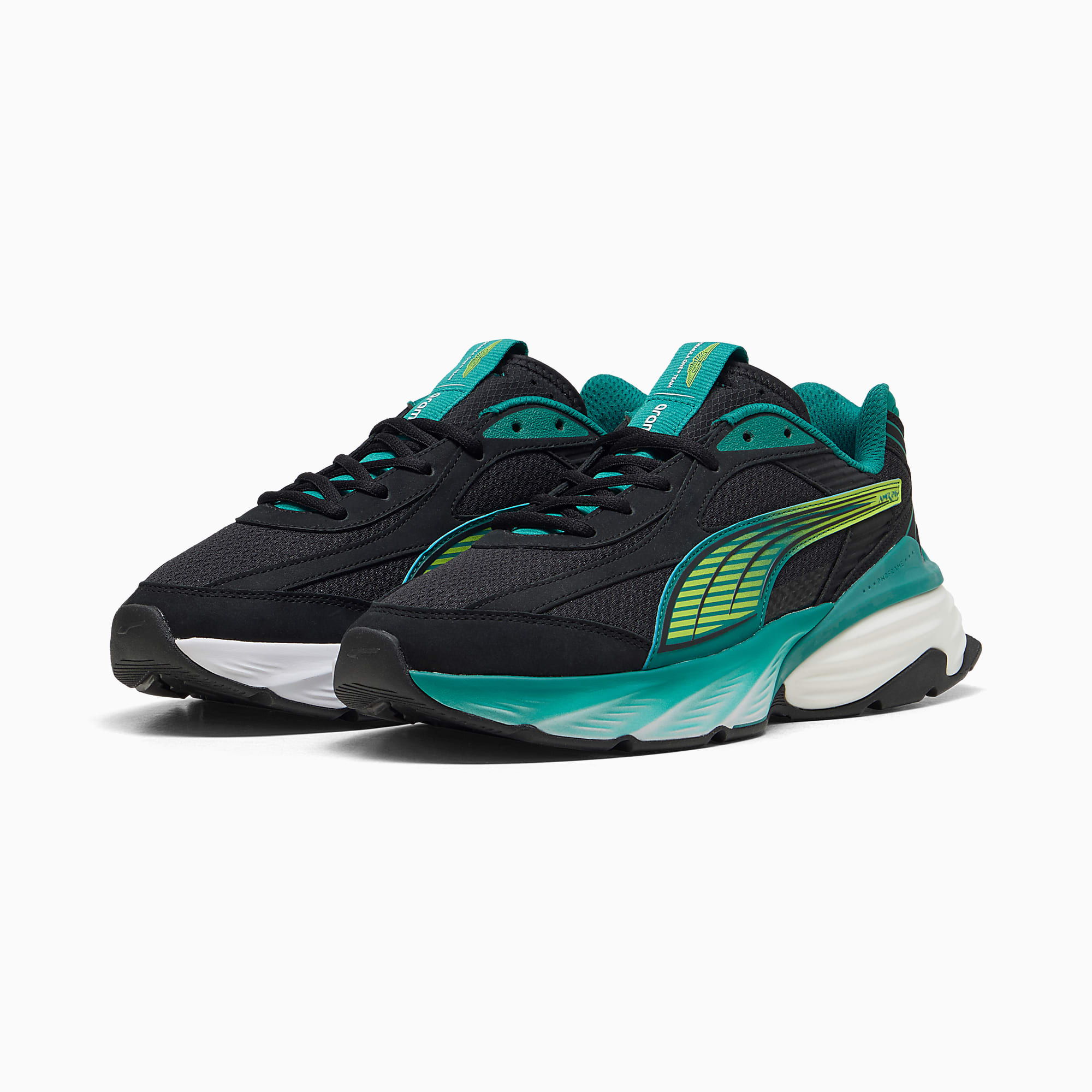 PUMA x ASTON MARTIN ARAMCO F1® TEAM Fade UNISEX Ayakkabı - PUMA Black-Lime Shimmer - 309354_01 - Görsel 2