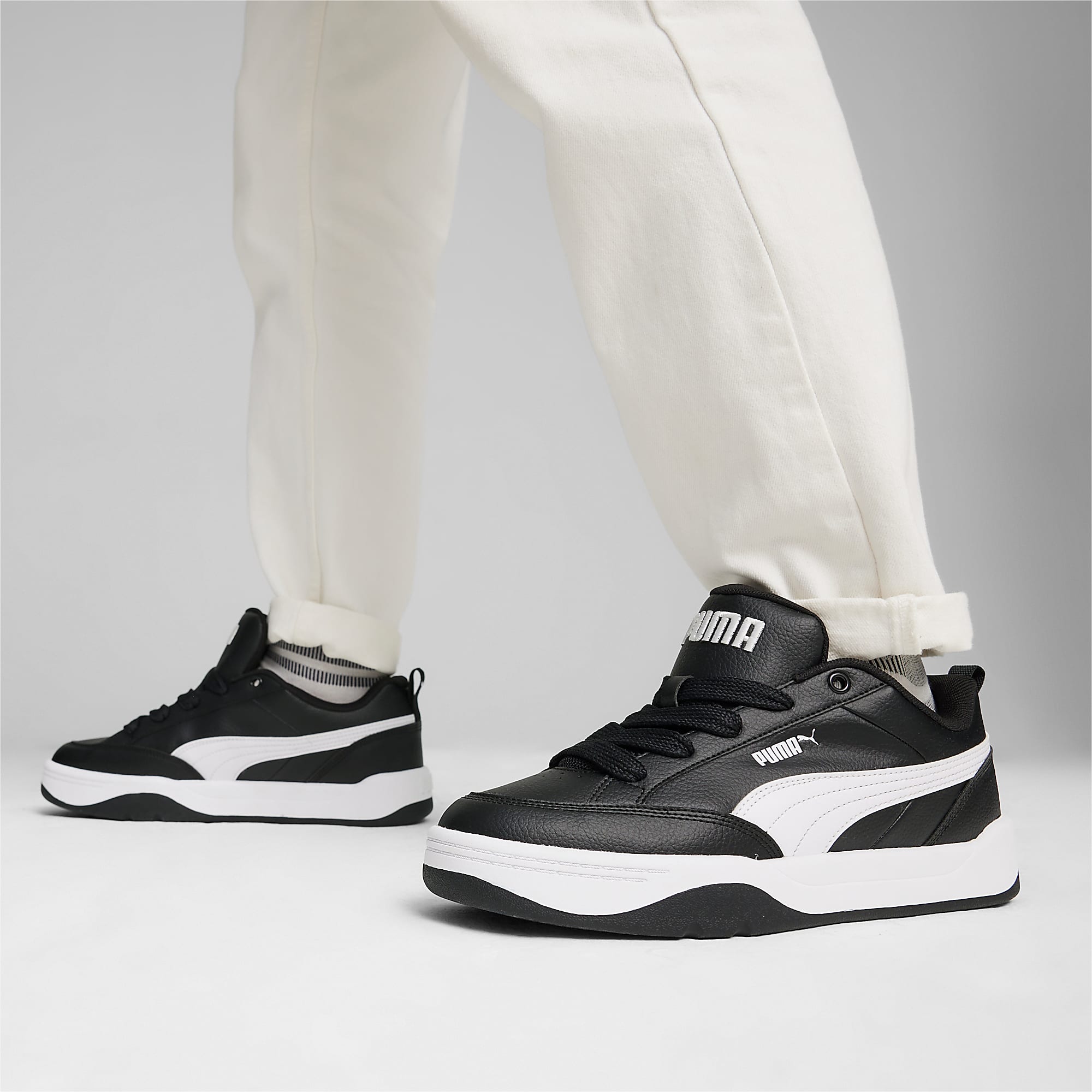 Park Lifestyle Spor Ayakkabı - Puma Black-Puma White - 395084_03 - Görsel 2