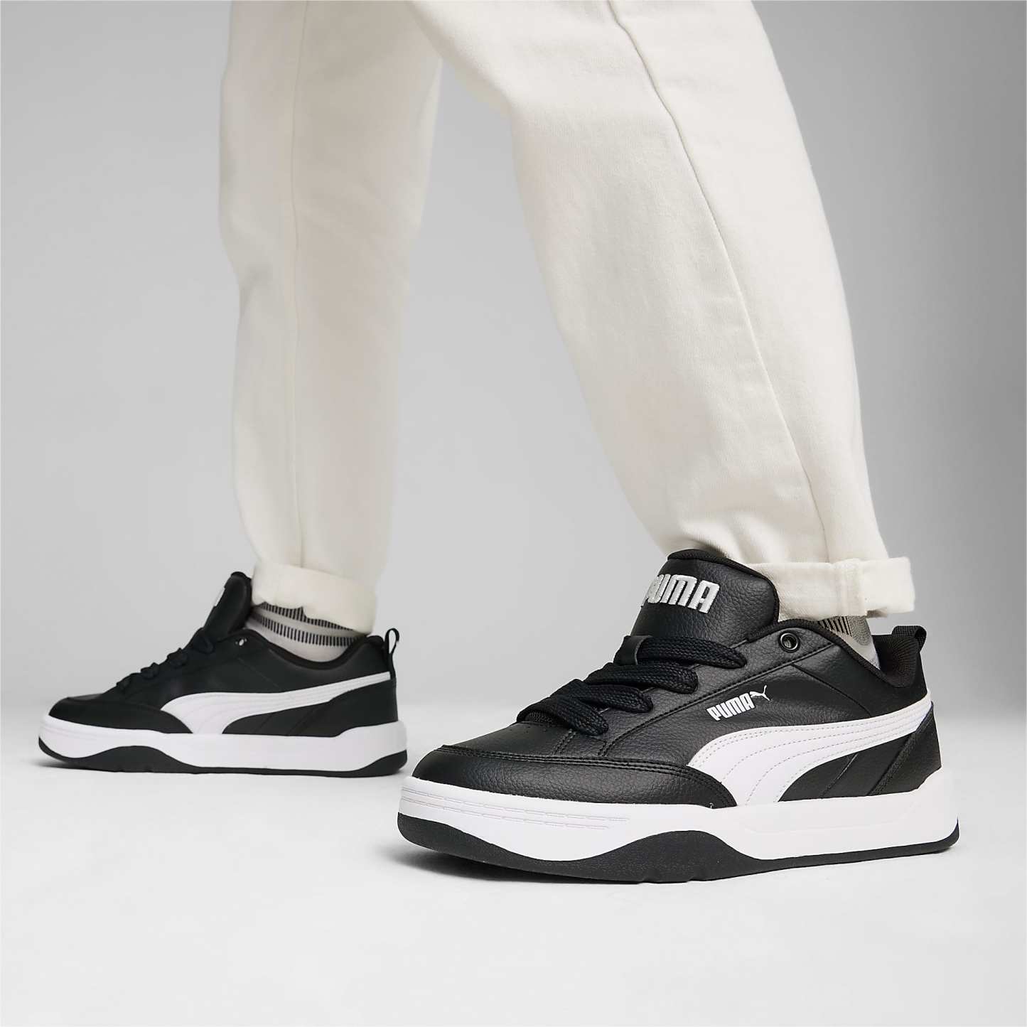 Park Lifestyle Spor Ayakkabı - Puma Black-Puma White - 395084_03 - Görsel 2
