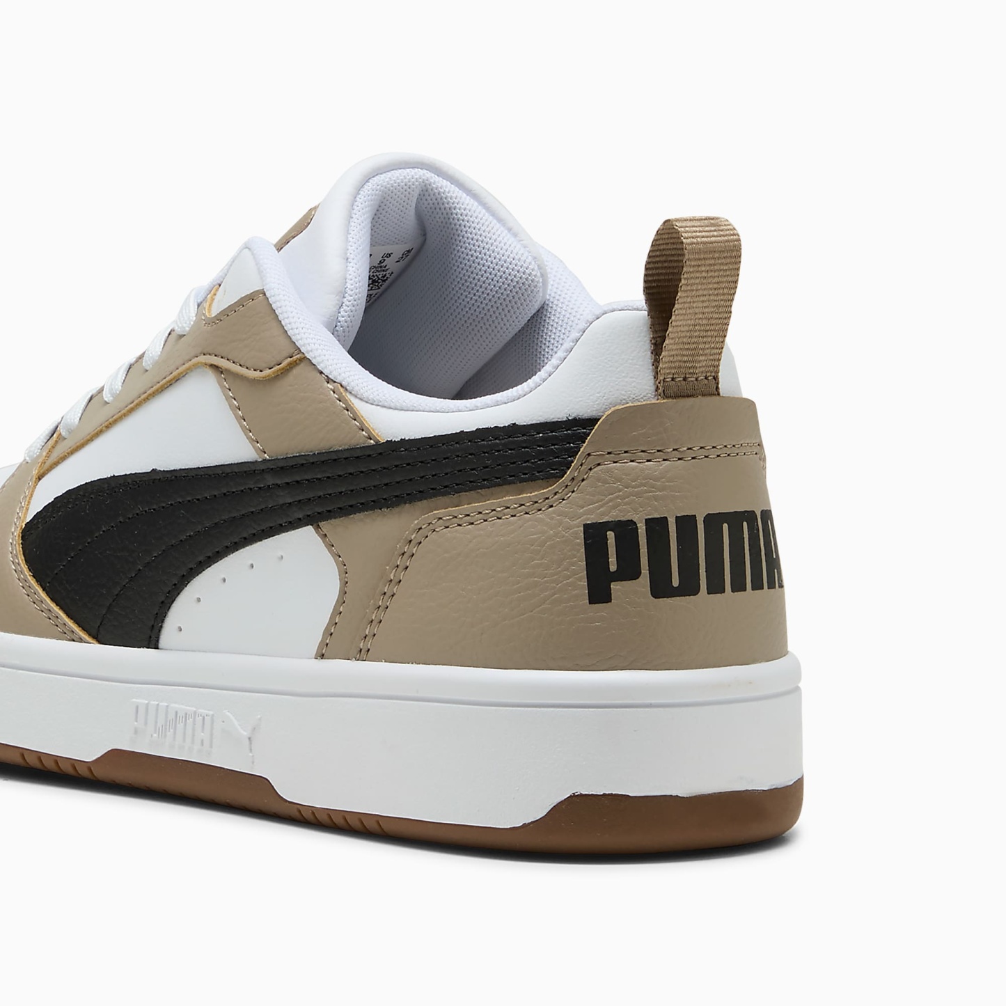 Rebound V6 Low UNISEX Ayakkabı - PUMA White-PUMA Black-Ice Coffee - 406388_52 - Görsel 3