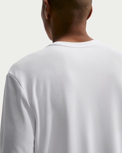 Nike Miler Dri-FIT Kısa Kollu Erkek Koşu Üstü - Beyaz/Beyaz