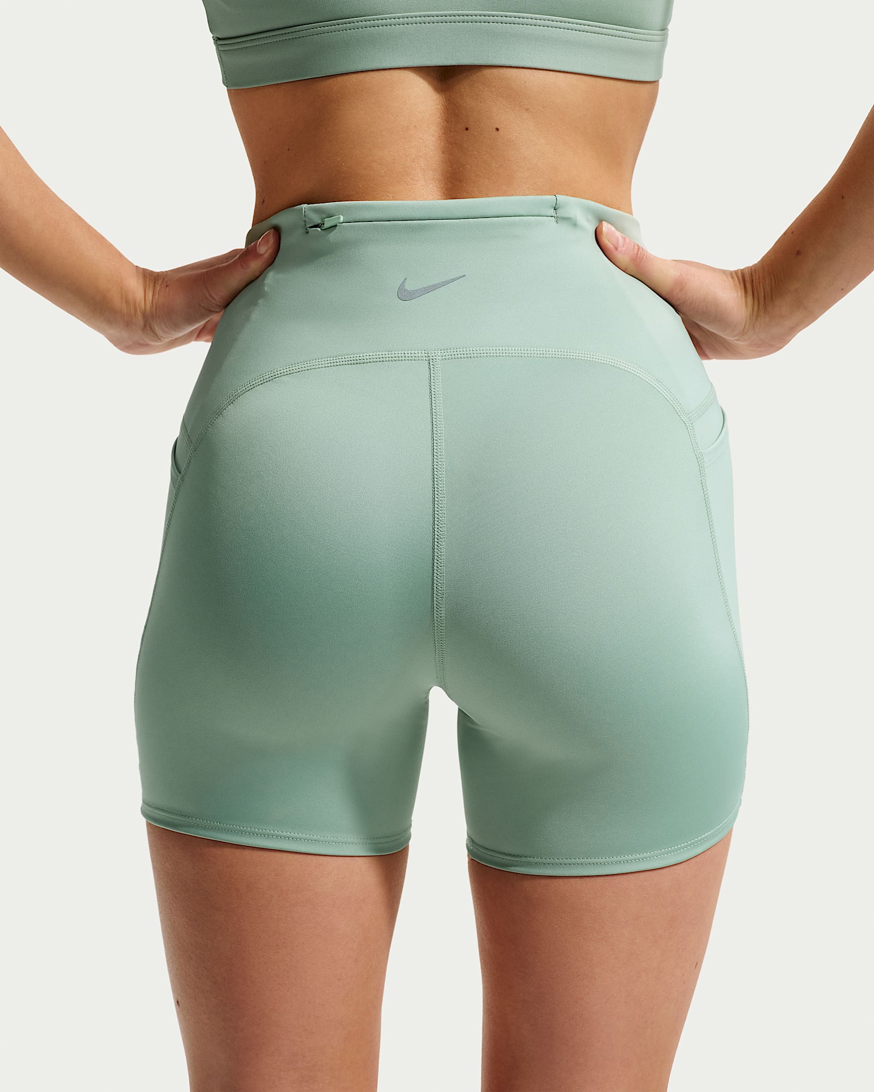 Nike Swift Yüksek Belli 10 cm Sıkı Kesimli Cepli Kadın Koşu Şortu - Steam