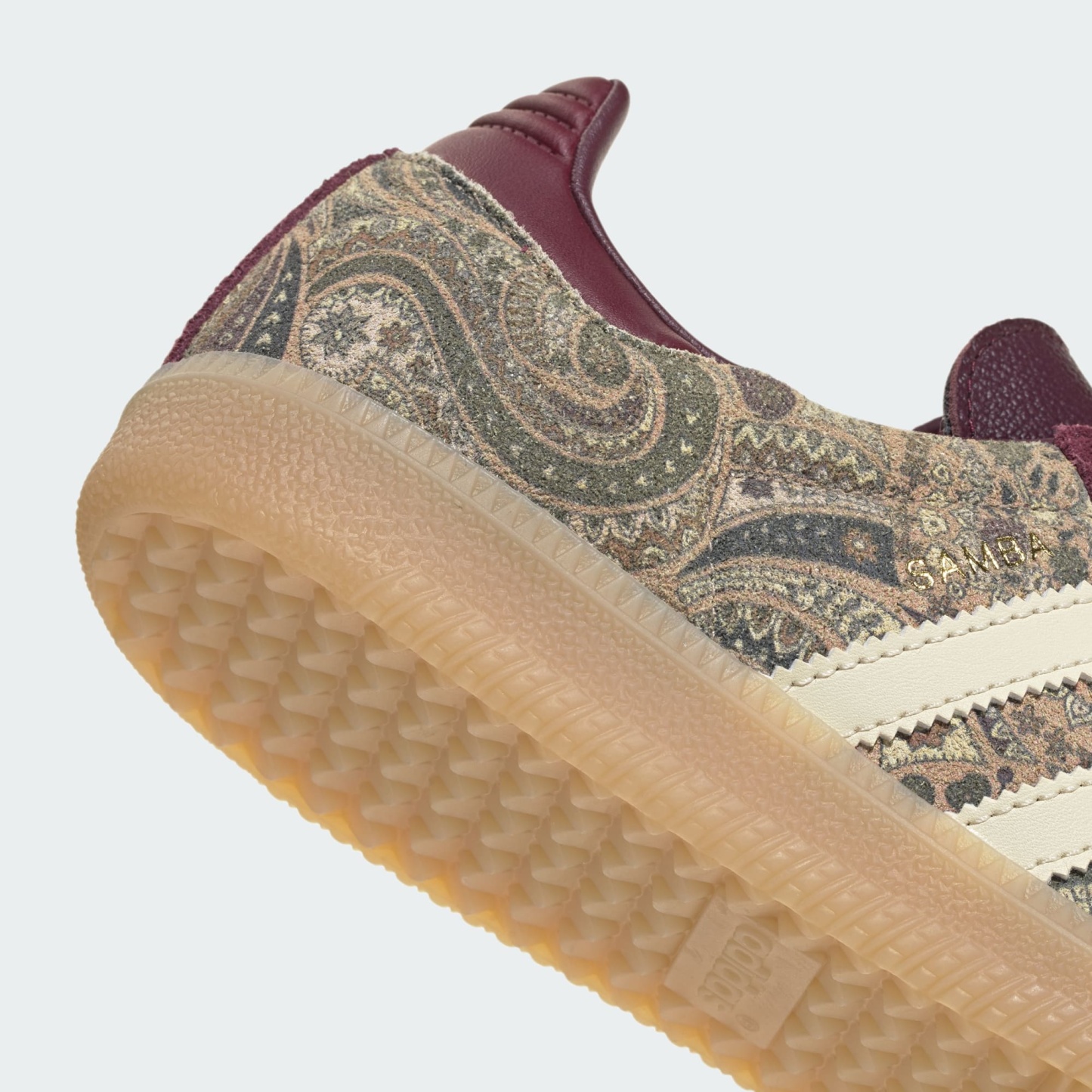 SAMBA OG X LIBERTY LONDON AYAKKABI - Maroon / Warm Vanilla / Olive Strata - KH9802 - Görsel 8