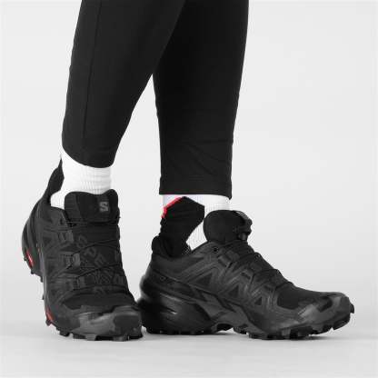 Salomon Speedcross 6 Kadın Koşu Ayakkabısı - Siyah - Siyah - L41742800 - image 5