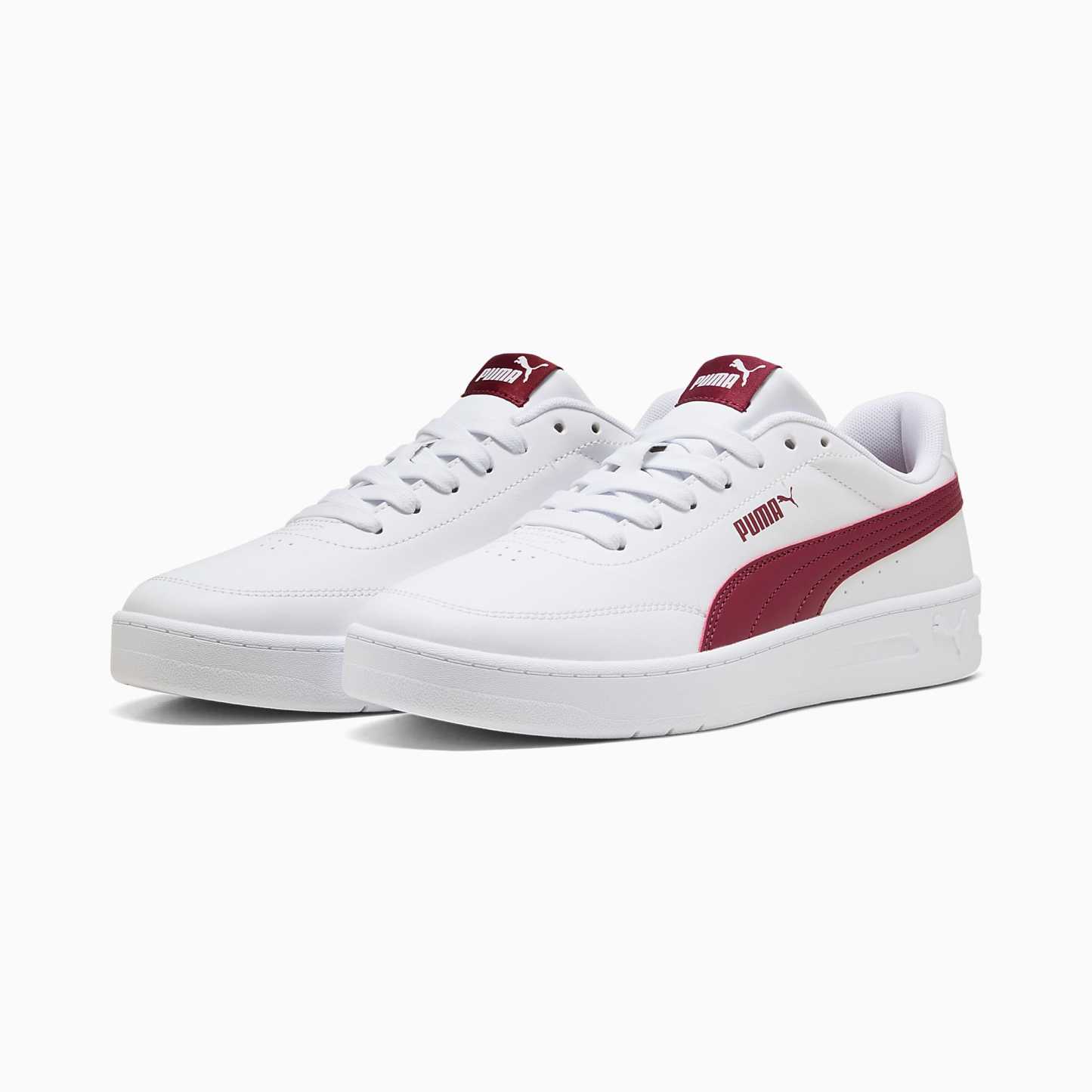 Court CLASSIC Clean UNISEX Ayakkabı - PUMA White-Garnet Glow - 402223_22 - Görsel 2