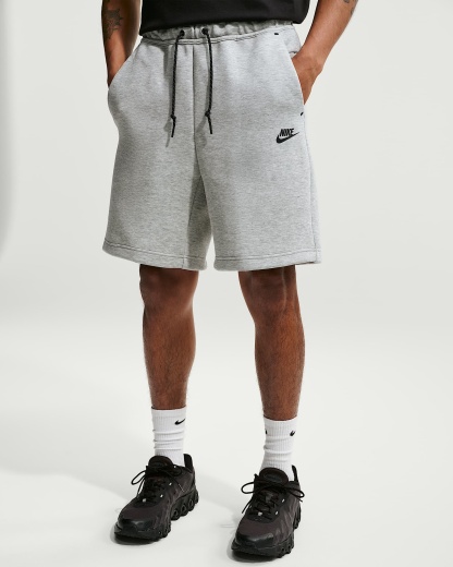 Nike Tech Fleece Erkek Şortu - Dark Grey Heather/Siyah