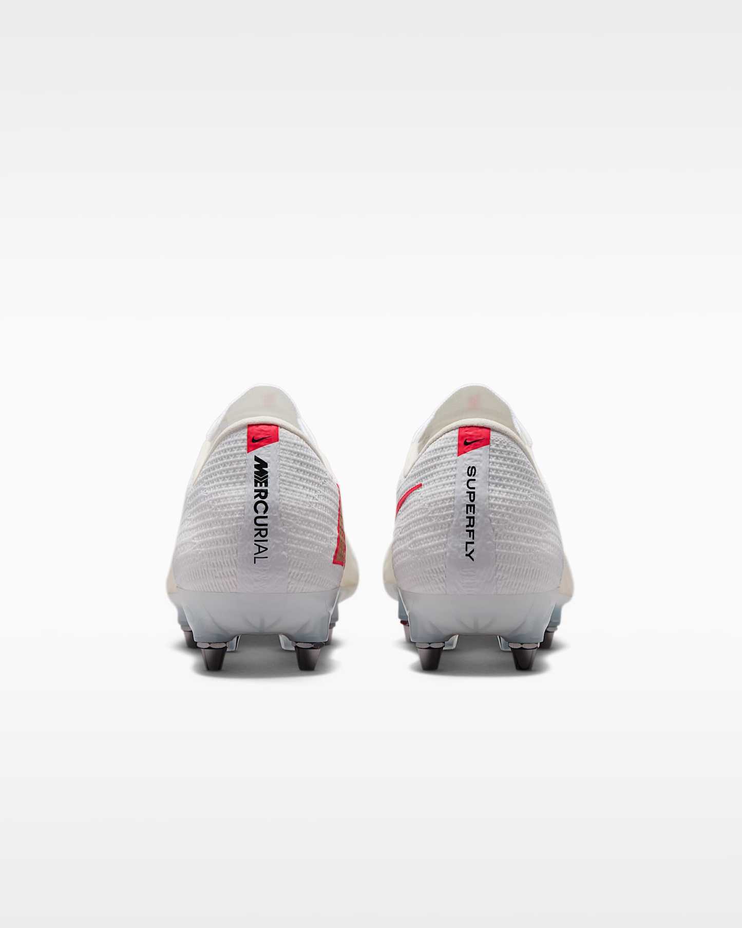 Nike Mercurial Superfly 11 Elite Düşük Bilekli Yumuşak Zemin Kramponu - Beyaz/Bright Crimson/Blur