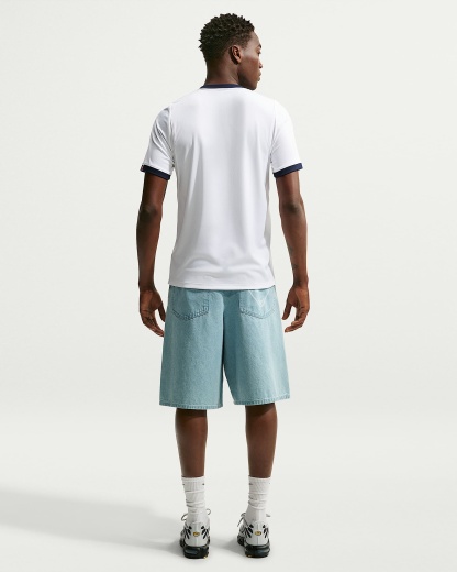 Paris Saint-Germain 2026/27 Stadyum Deplasman Nike Dri-FIT Erkek Futbol Taraftar Forması - Beyaz/College Navy/Global Red/College Navy