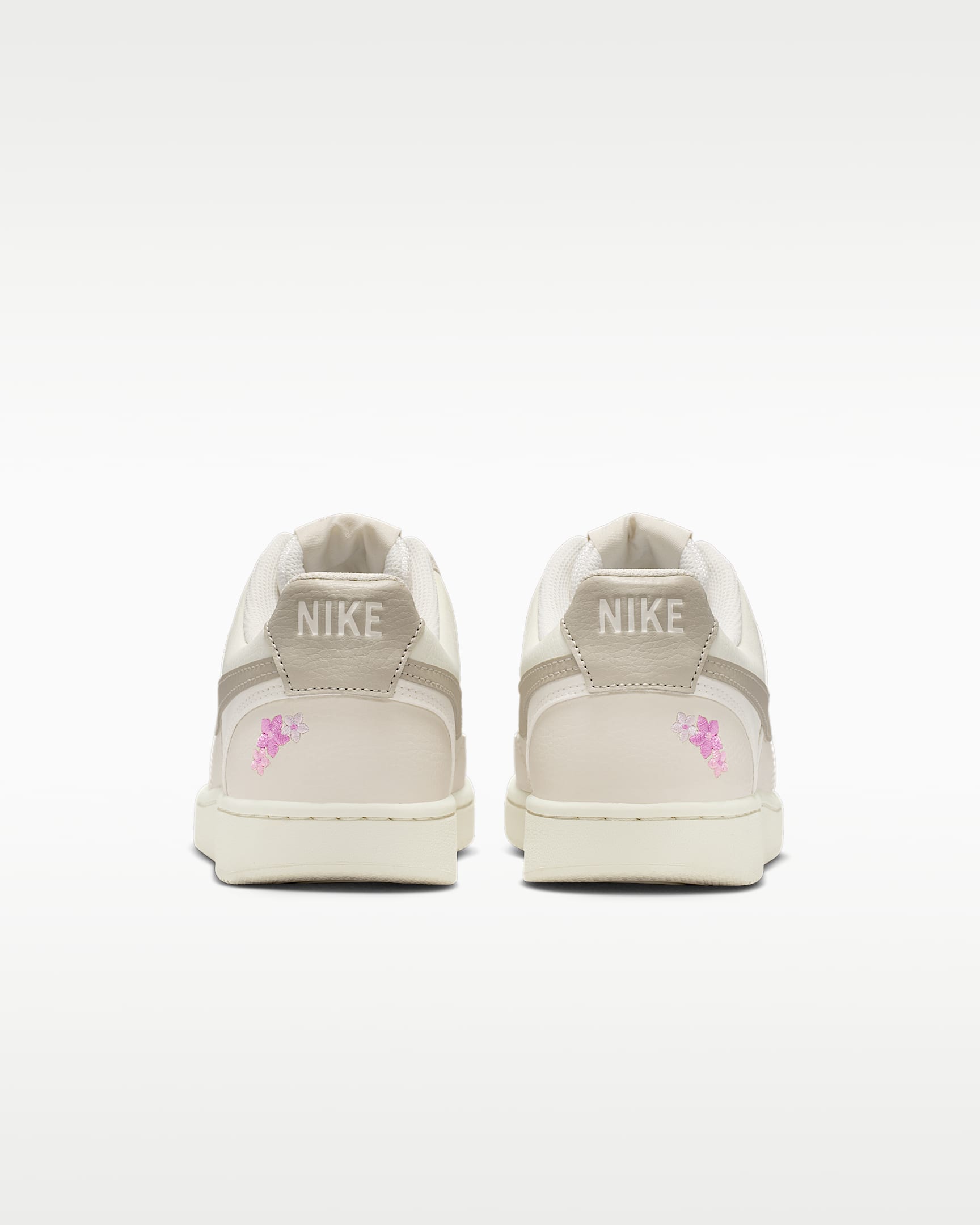 Nike Court Vision Low SE "Stitched Floral" Kadın Ayakkabısı - Sail/Light Orewood Brown/Cream II