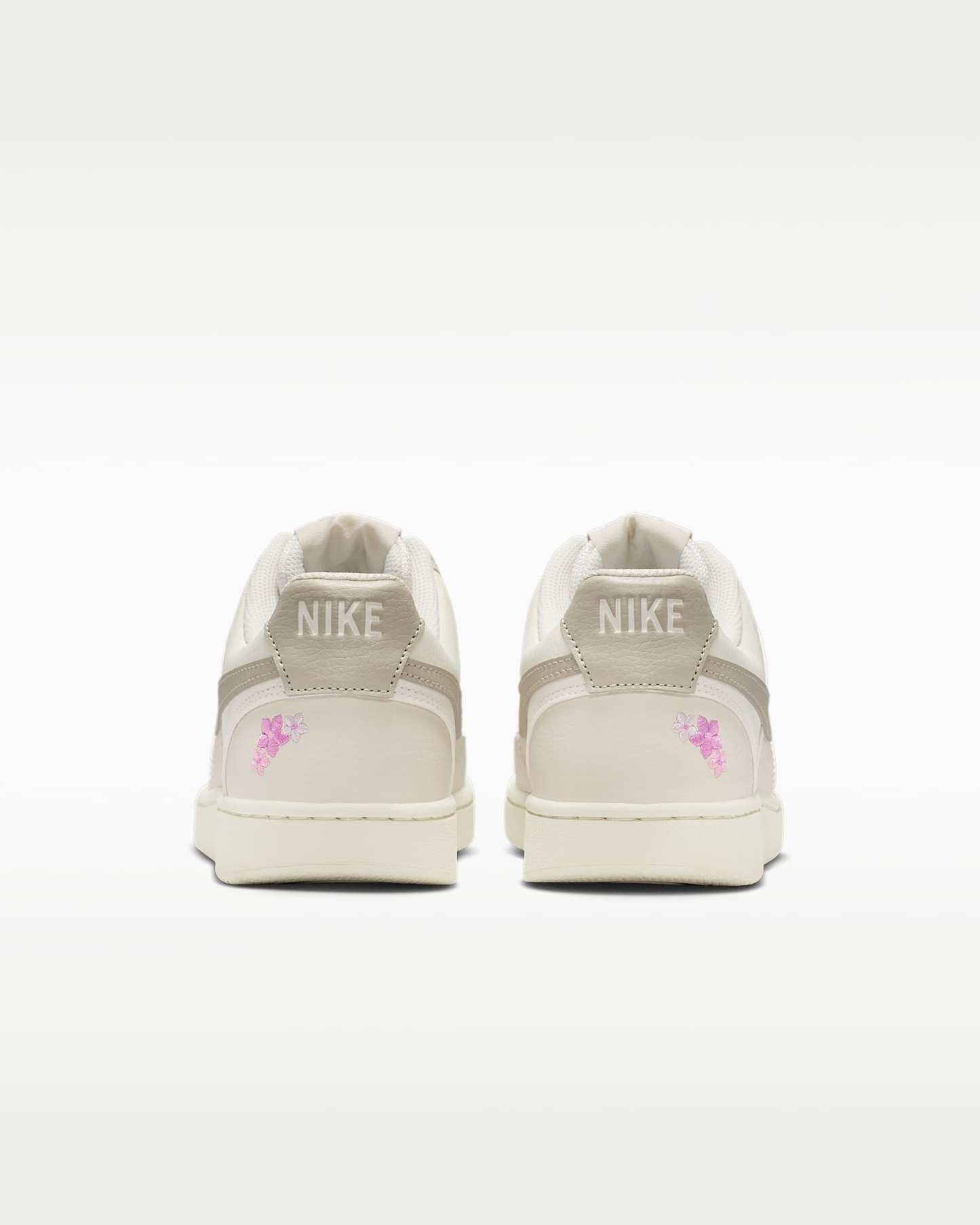Nike Court Vision Low SE "Stitched Floral" Kadın Ayakkabısı - Sail/Light Orewood Brown/Cream II