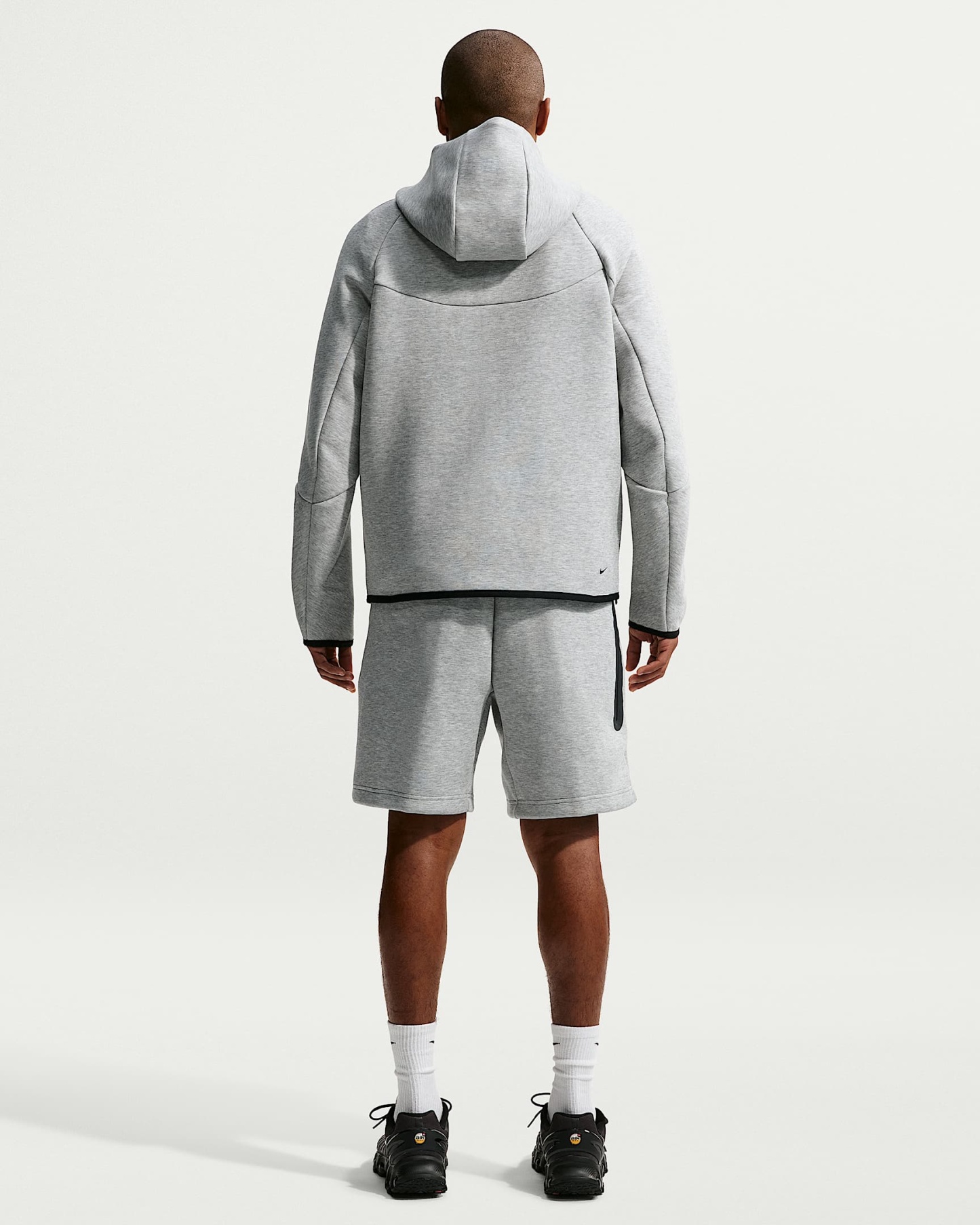 Nike Tech Fleece Windrunner Tam Boy Fermuarlı Erkek Ceketi - Dark Grey Heather/Siyah