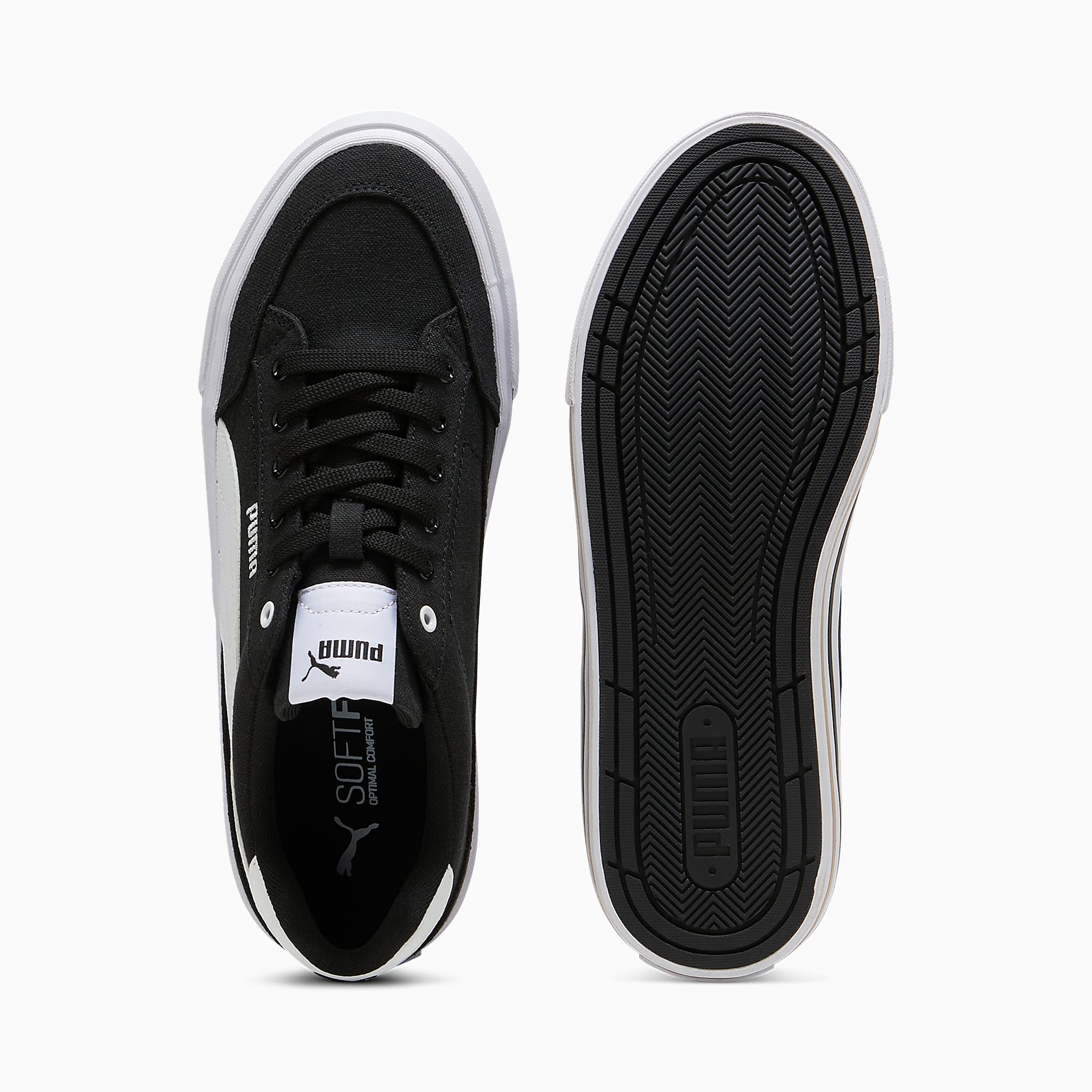 Court CLASSIC VULCANISED FORMSTRIP UNISEX Ayakkabı - Puma Black-Puma White - 396353_03 - Görsel 4