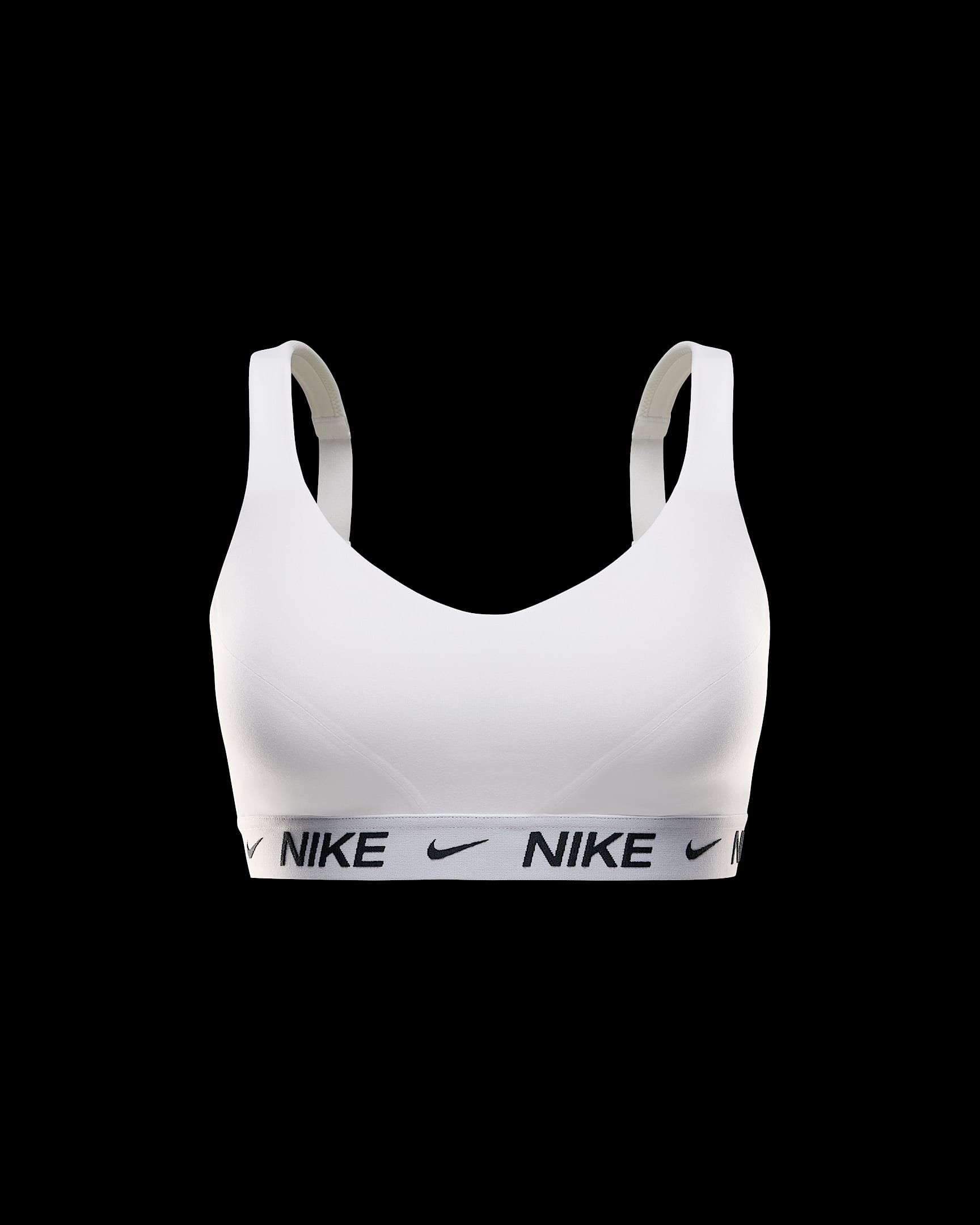 Nike Indy Yüksek Destekli Pedli Ayarlanabilir Kadın Spor Sütyeni - Beyaz/Stone Mauve/Siyah