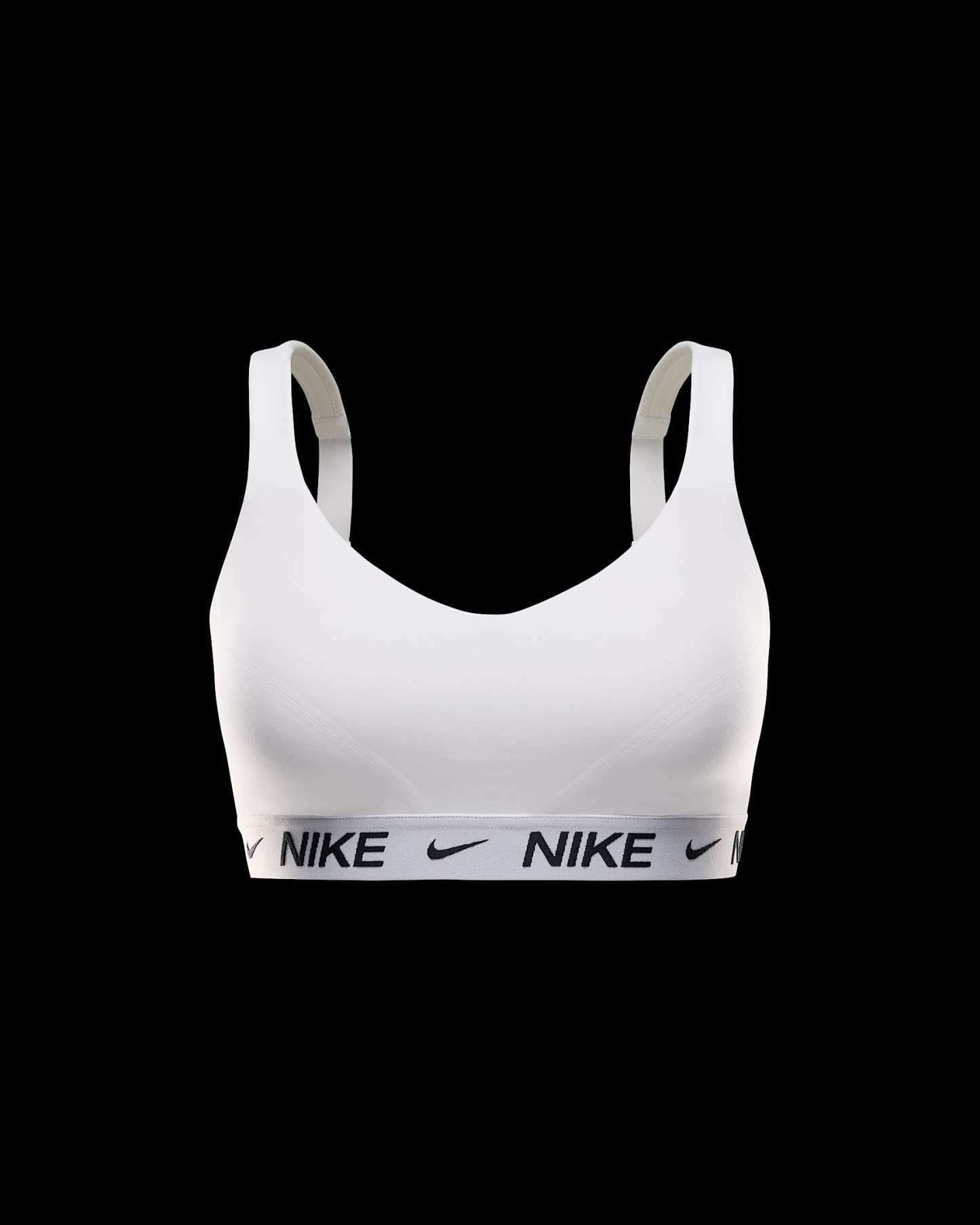 Nike Indy Yüksek Destekli Pedli Ayarlanabilir Kadın Spor Sütyeni - Beyaz/Stone Mauve/Siyah
