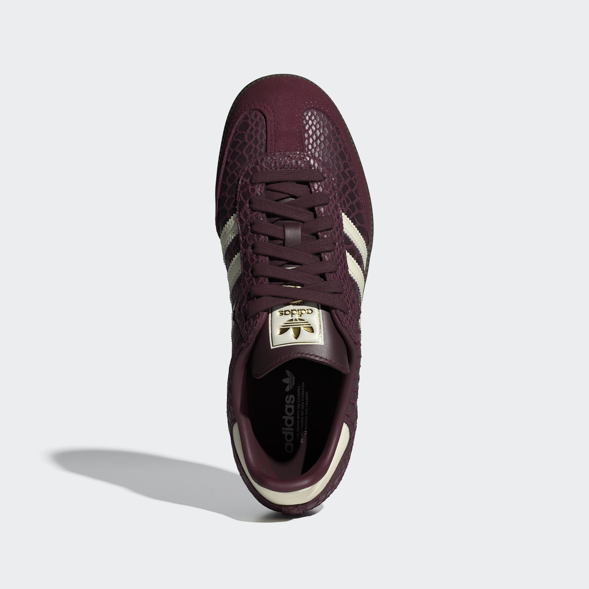 SAMBA OG YILAN DESENLİ AYAKKABI - Maroon / Cream White / Gold Metallic - IH3979 - Görsel 2