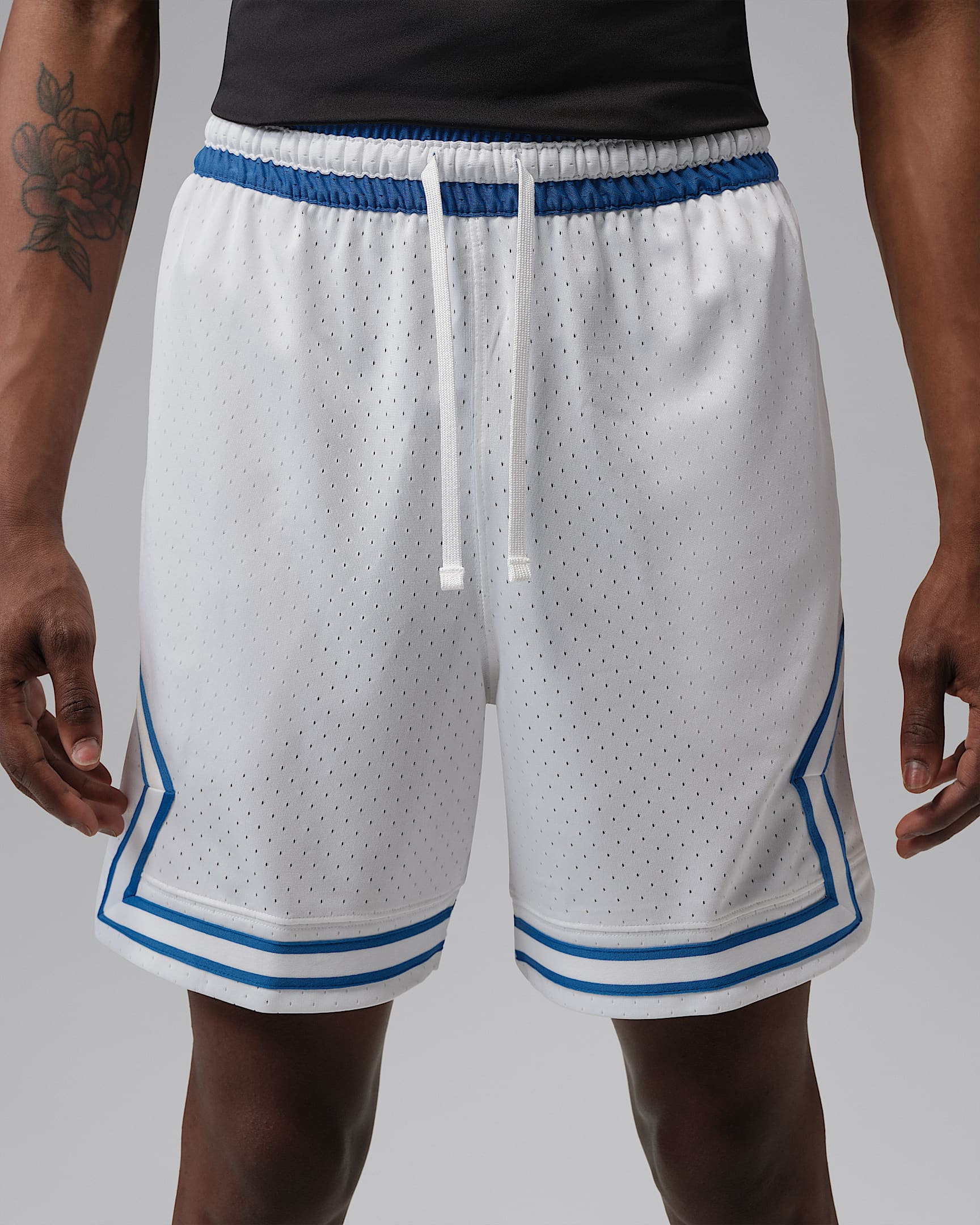 Jordan Sport Dri-FIT 18 cm Mesh Diamond Erkek Şortu - Beyaz/True Blue/True Blue