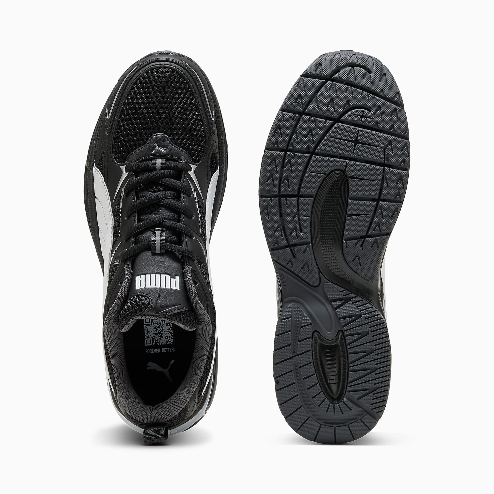 MILENIO Tech 2000 UNISEX Ayakkabı - Puma Black-Puma White-Puma Silver - 402625_01 - Görsel 4