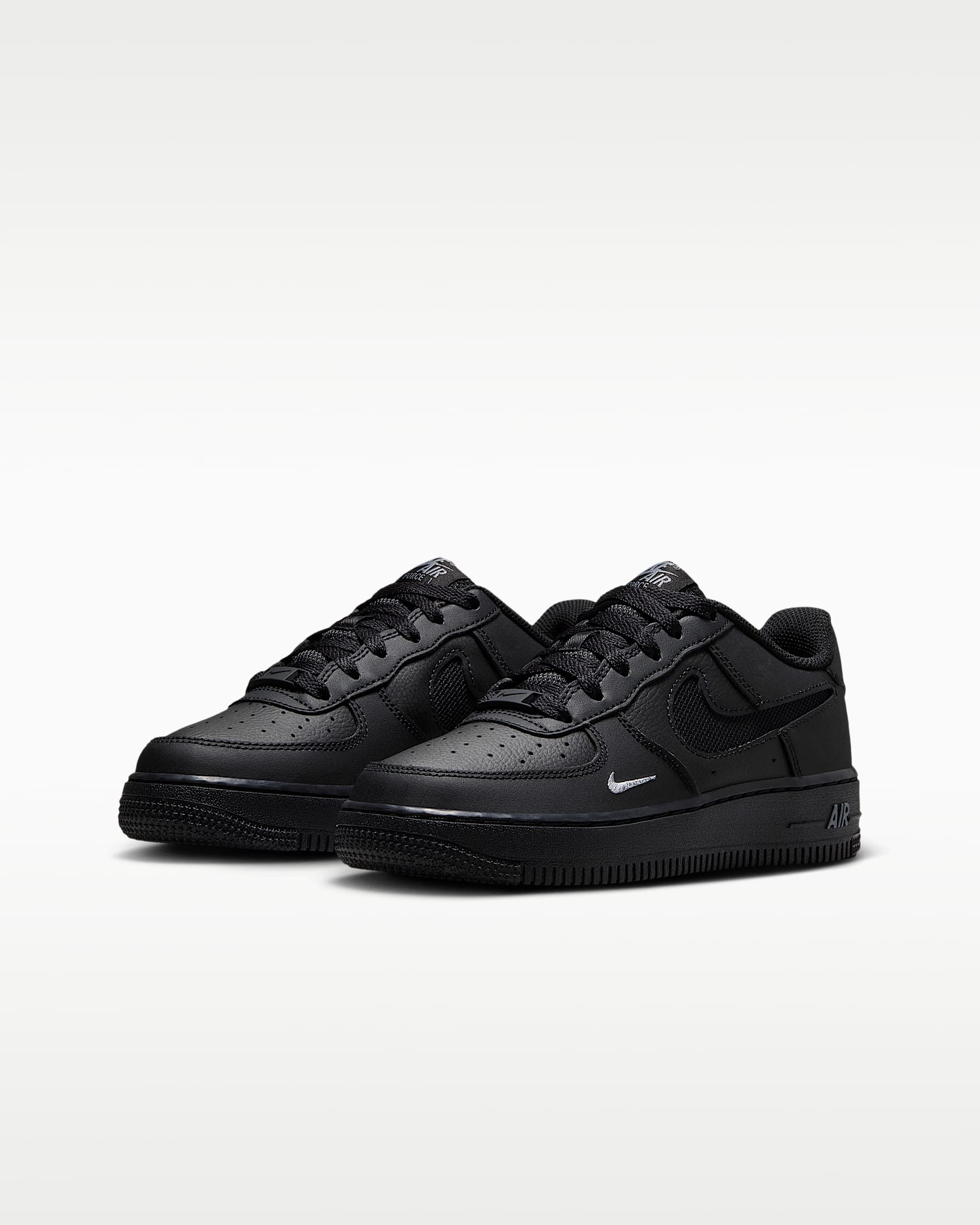 Nike Air Force 1 LV8 Genç Çocuk Ayakkabısı - Siyah/Cool Grey/Cool Grey