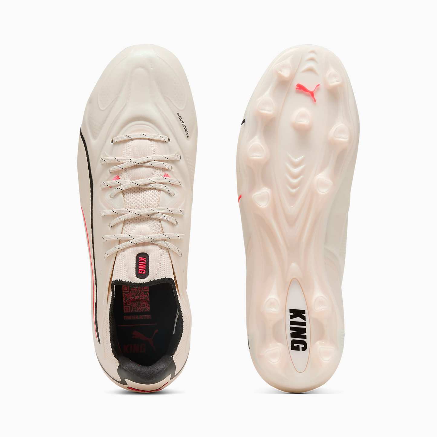 KING 20 ULTIMATE FG/AG UNISEX Krampon - Sugared Almond-PUMA Black-Ultra Red - 109345_01 - Görsel 6