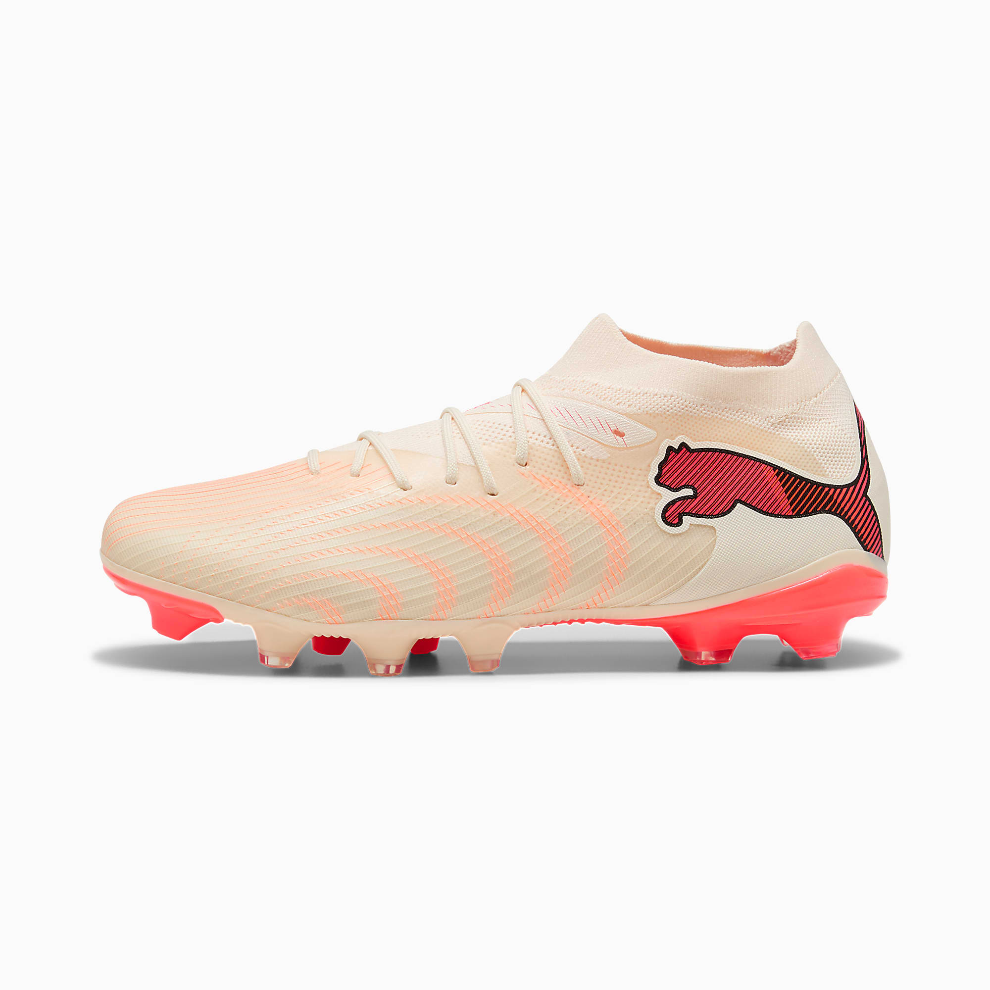 FUTURE 9 MATCH FG/AG UNISEX Krampon - Sugared Almond-PUMA White-Ultra Red-PUMA Black - 109135_01 - Görsel 1